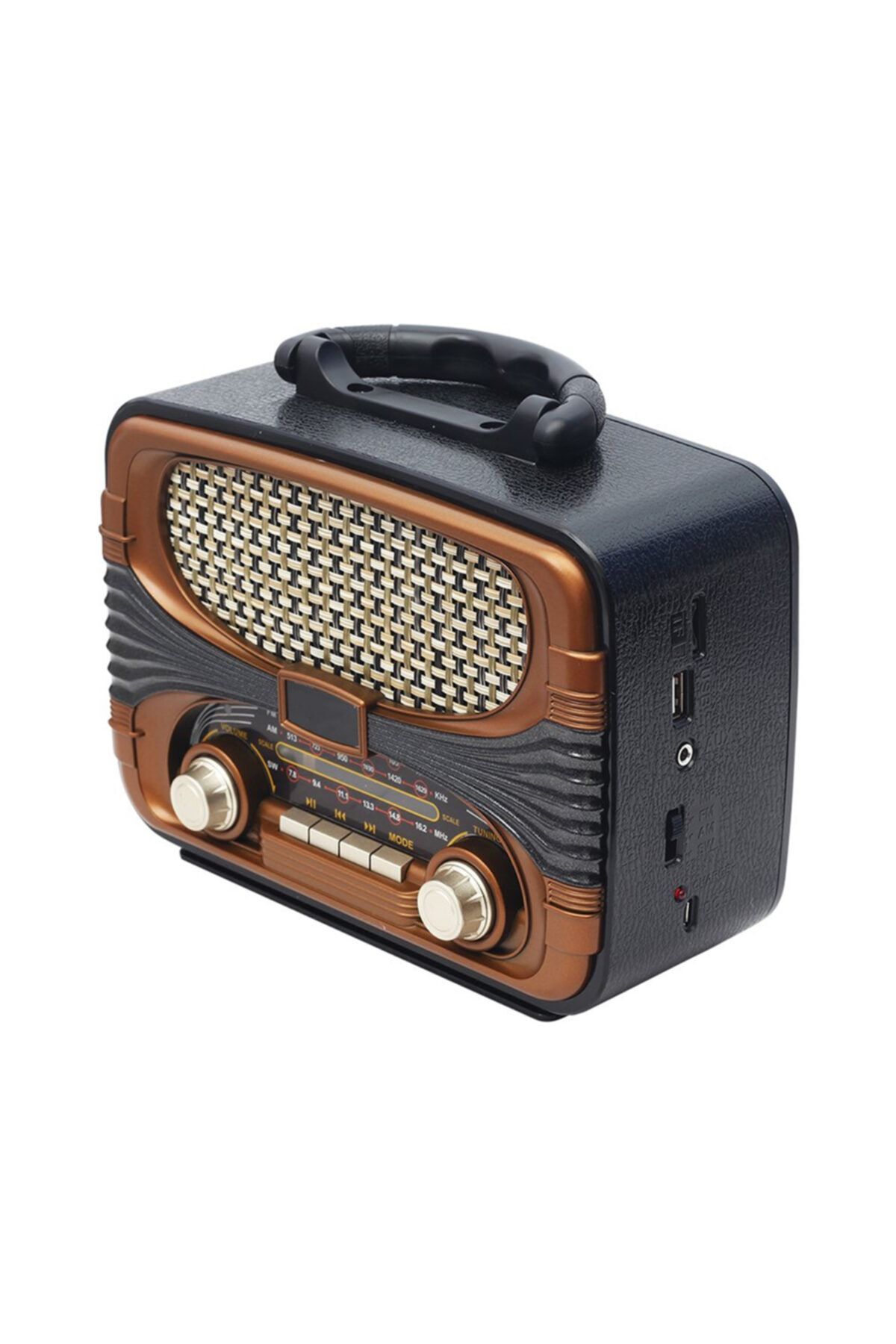 POLYGOLD Nostaljik Müzik Kutusu Radyo Şarjlı Bluetooth Usb Sd Mp3 Pg 4402