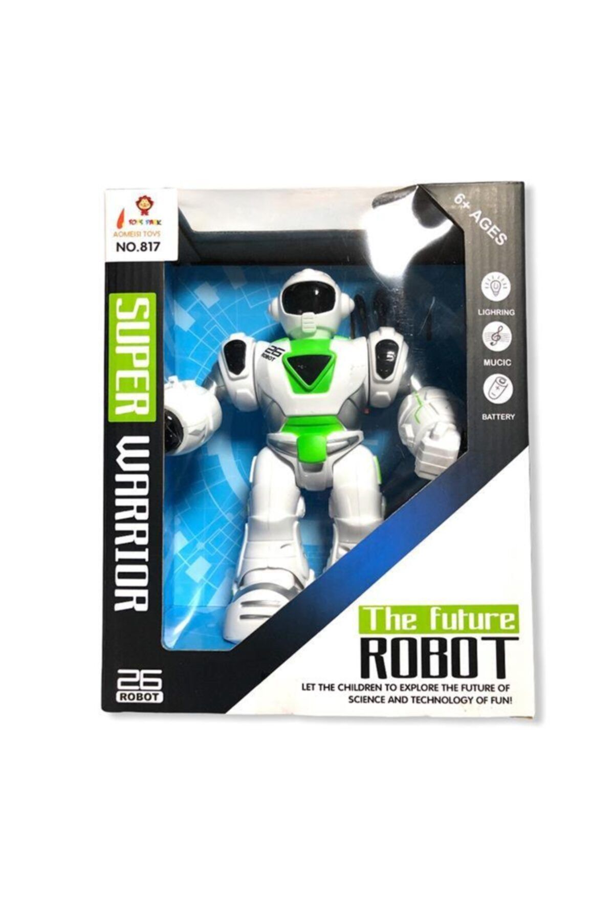 Toyspark 817 Sesli Işıklı Kutulu Savaşçı Robot