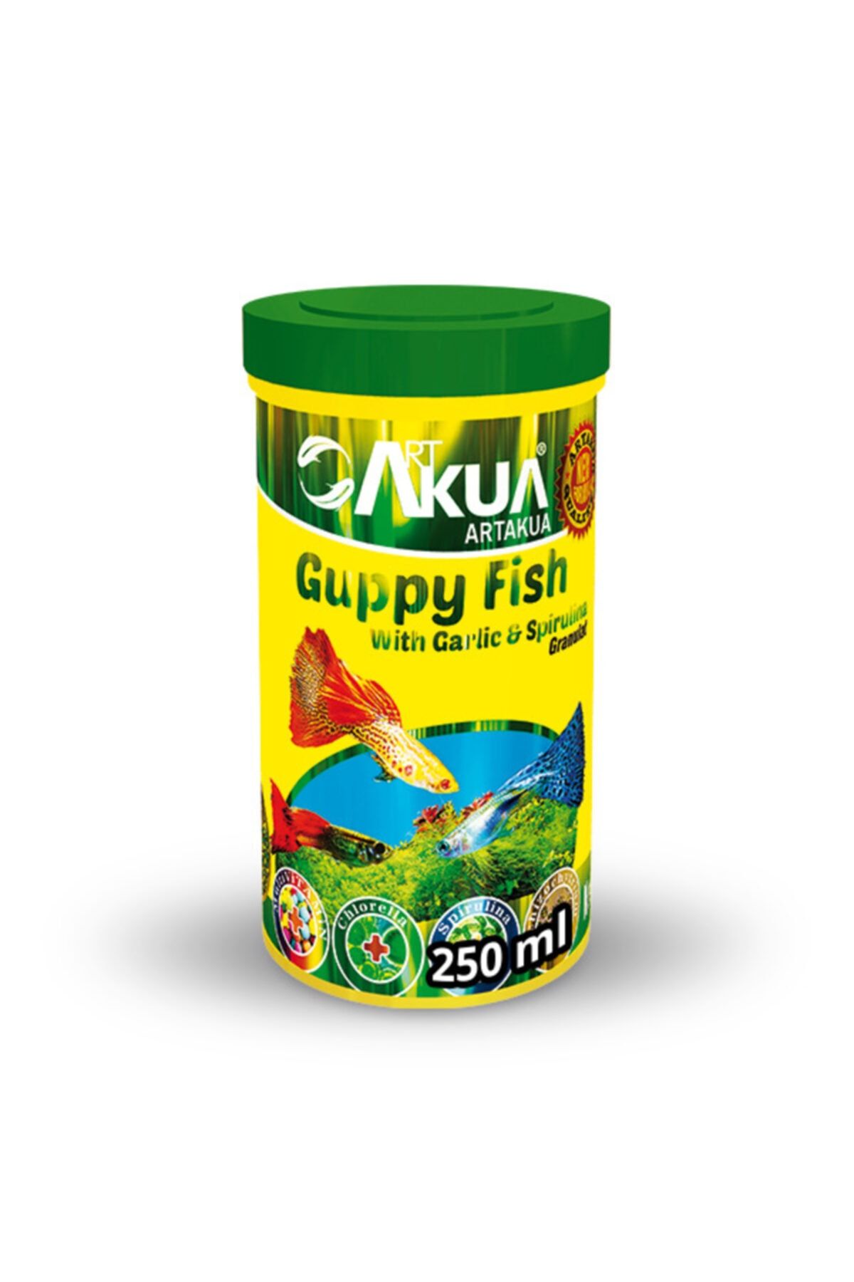 Artakua Guppy Fısh Wıth Spırulına Garlıc 250 Ml (100 Gr)