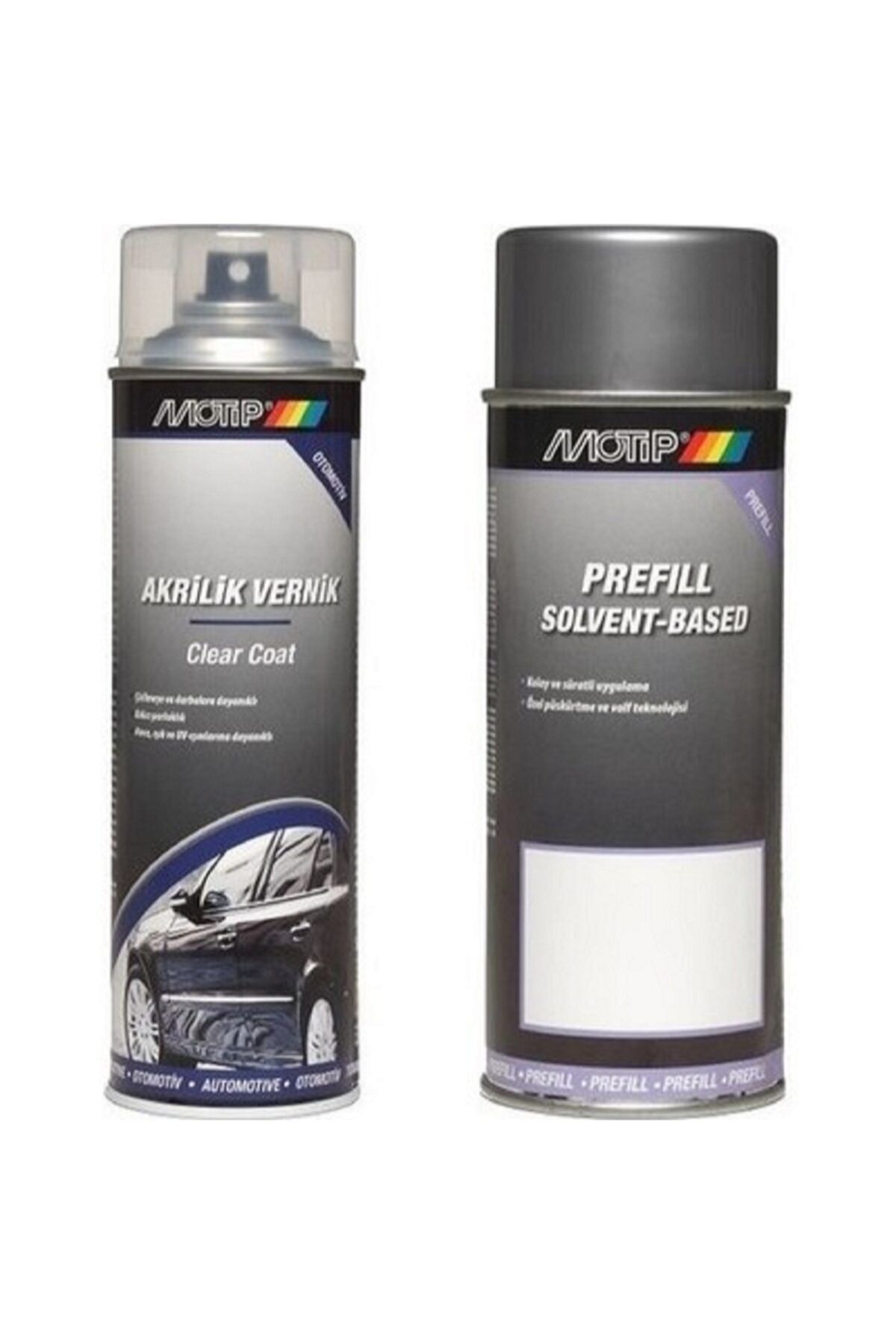 Motip Pb1 Pıano Black Baz Kat Sprey Rötüş Boyası 400 ml +Vernik