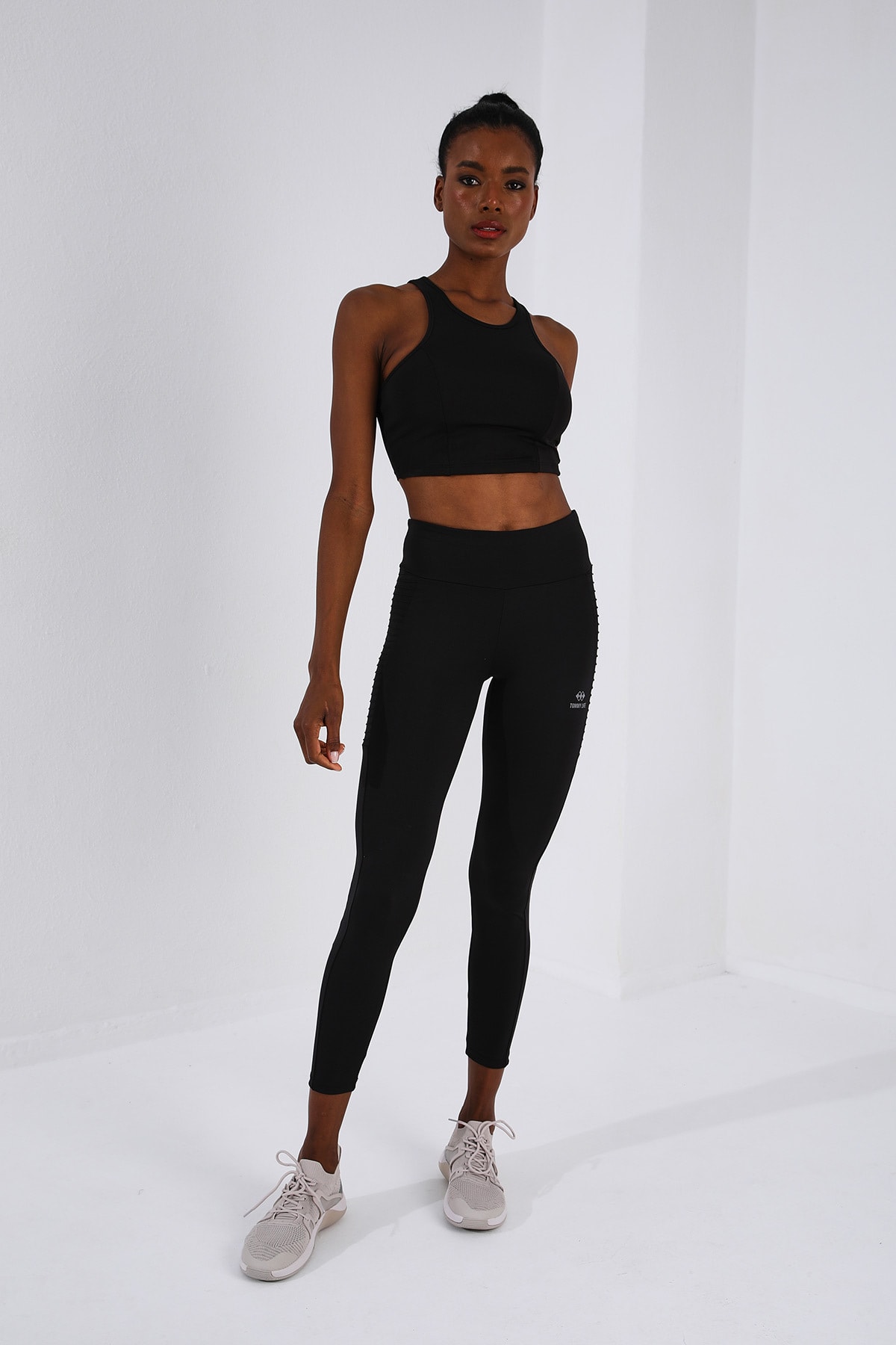 Tommy Life Yüksek Bel Toparlayıcı Siyah Yan Detaylı Kadın Tayt