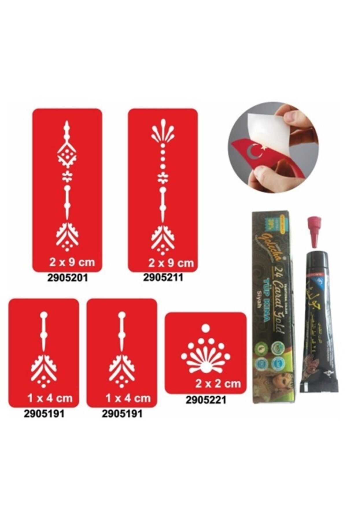 alsepeteavm Doğal Ince Uzun Parmak Desenleri Hint Kınası Ile Geçici Dövme