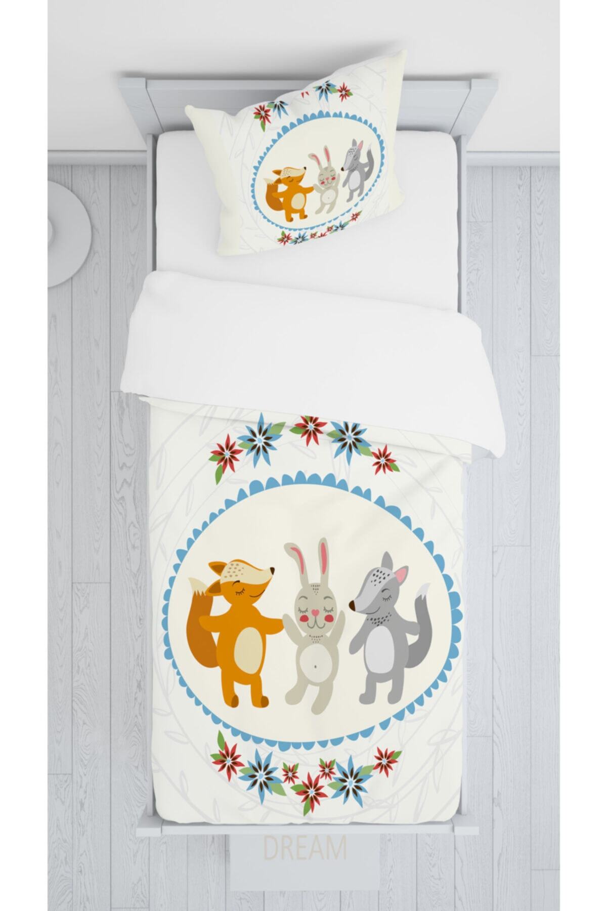 halımarkt Hm-b166 Hayvan Çemberi Yatak Örütüsü Takımı