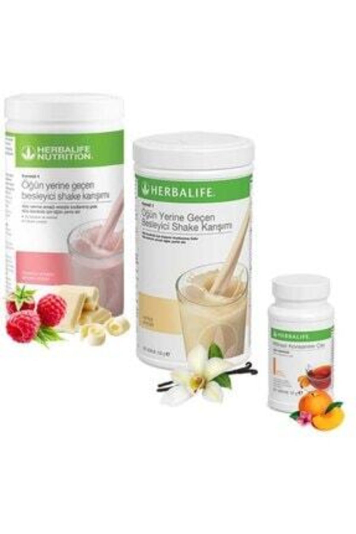 Herbalife Ahududu Shake 1 Vanilya Shake 1 Çay Şeftali