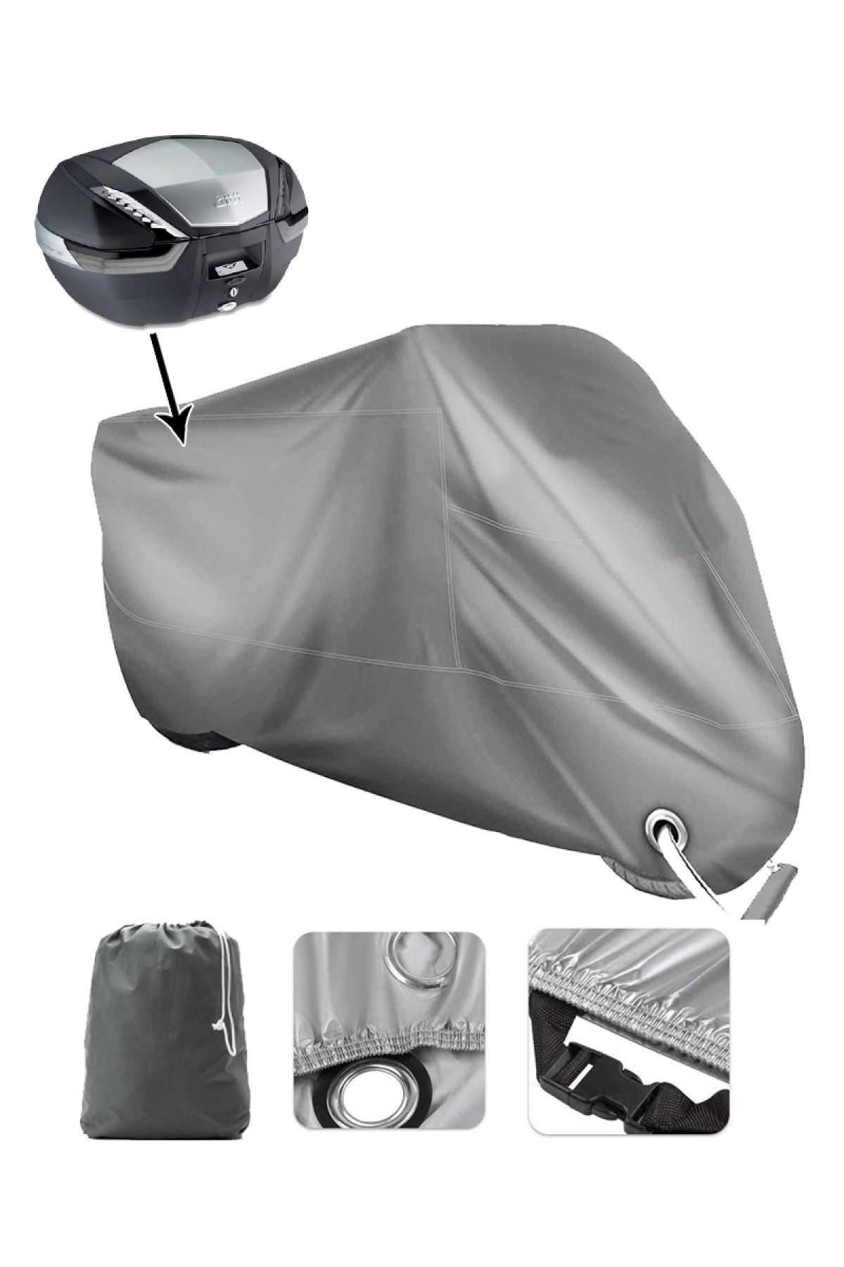 AutoZEL Sym Joymax 250i Vınleks Motor Brandası Arka Çanta Uyumlu Kalın Lüks Kalite