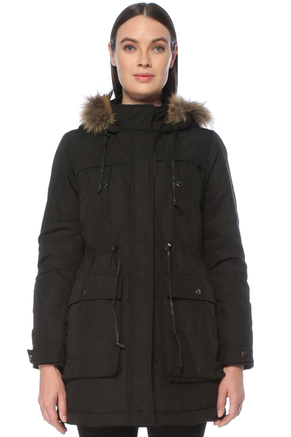 Network Kadın Siyah Siyah Parka 1076880