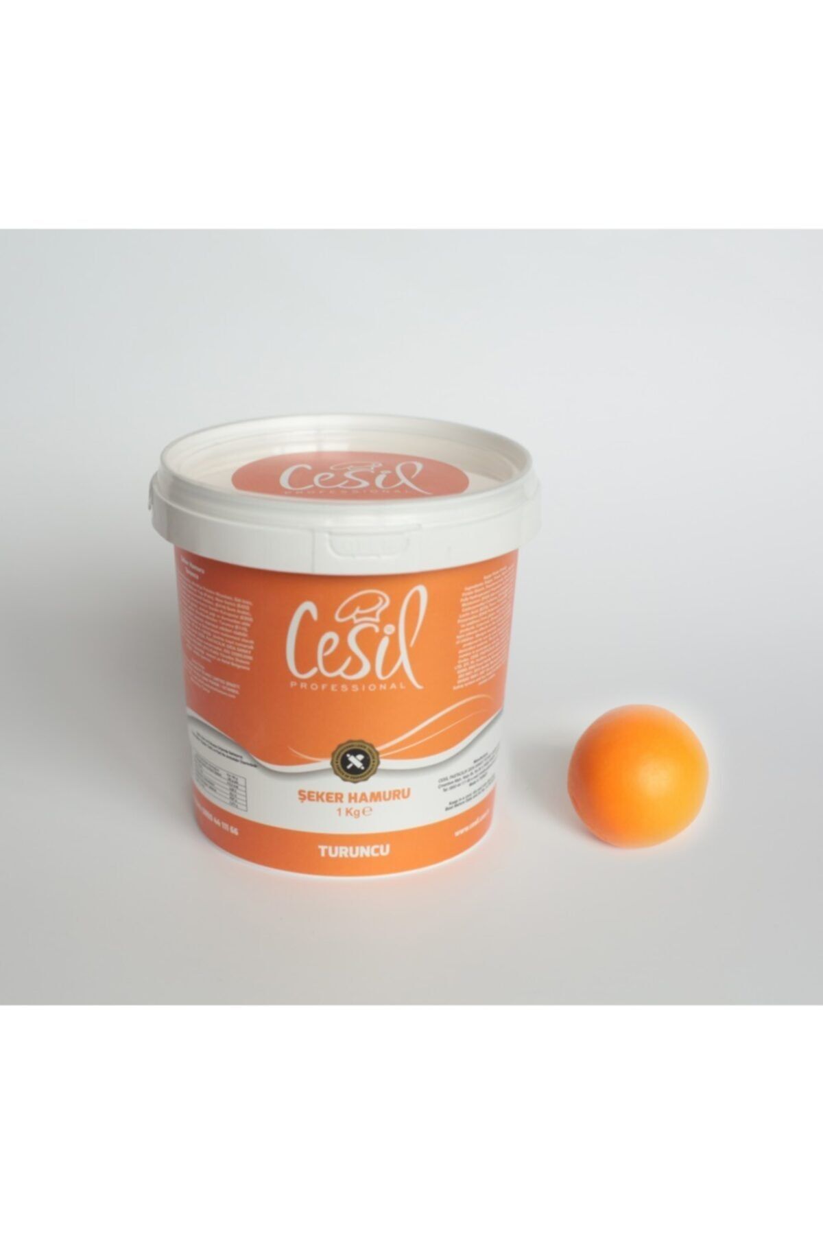 Cesil Turuncu Rengi Şeker Hamuru 1 Kg