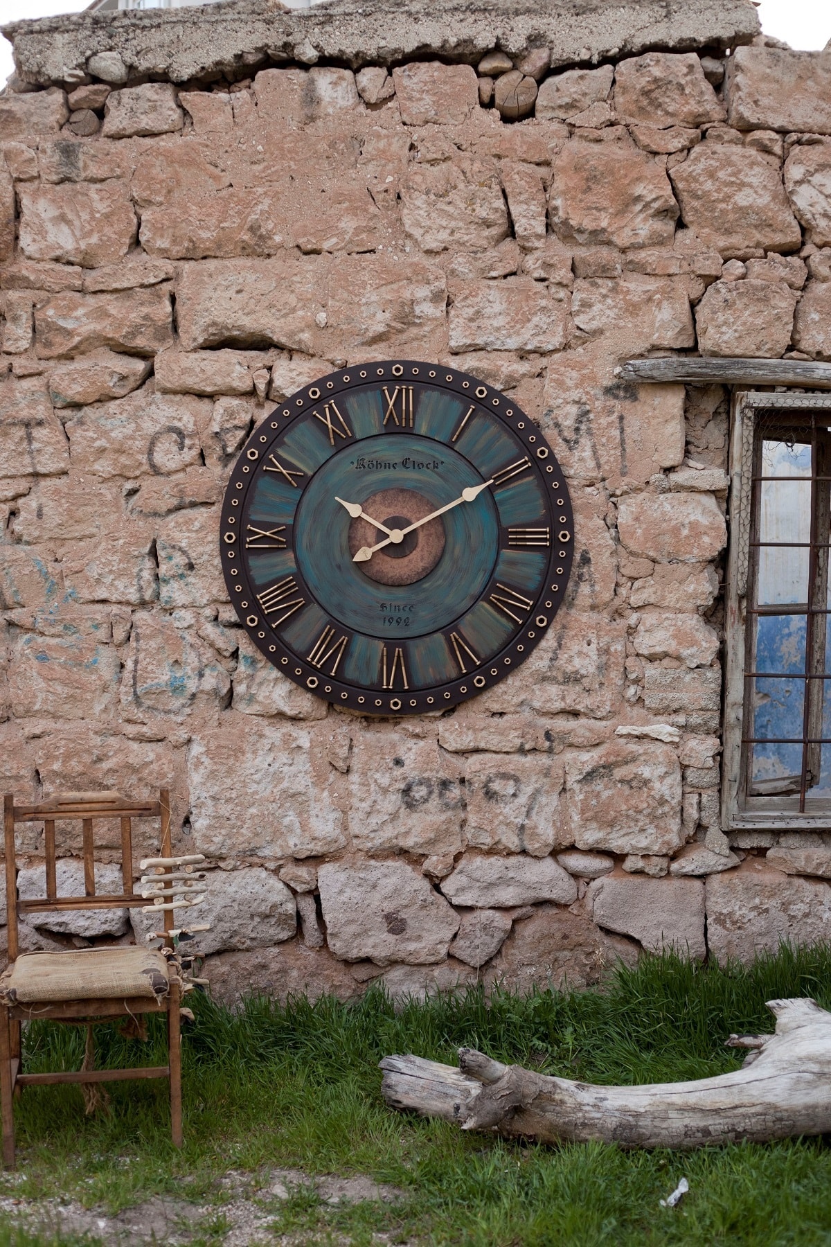 Ahşap Ürün Kohne Clock Somblue 60x60cm Duvar Saati