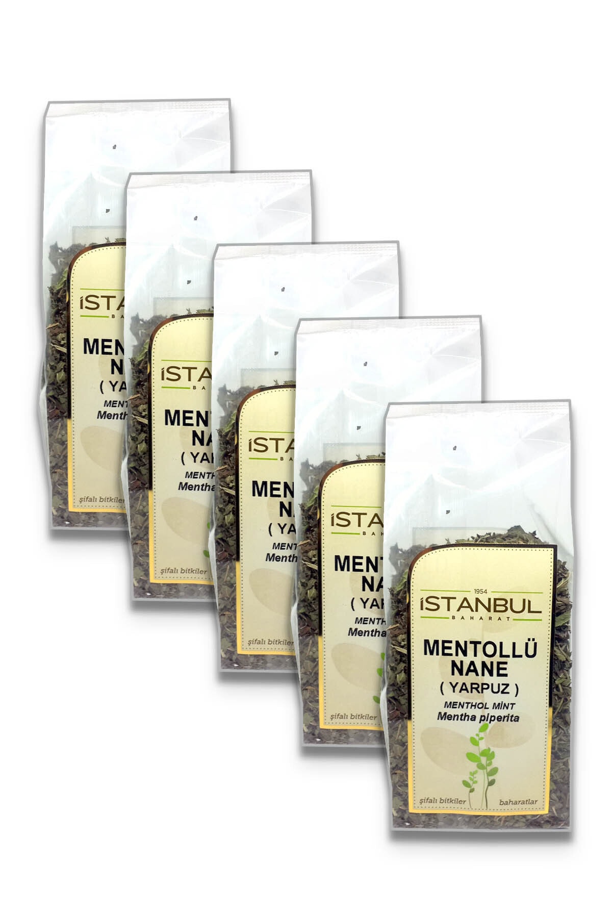 İstanbul Baharat 5 Adet Mentollü Nane (yarpuz) 5x40 Gr 1.kalite Taptaze