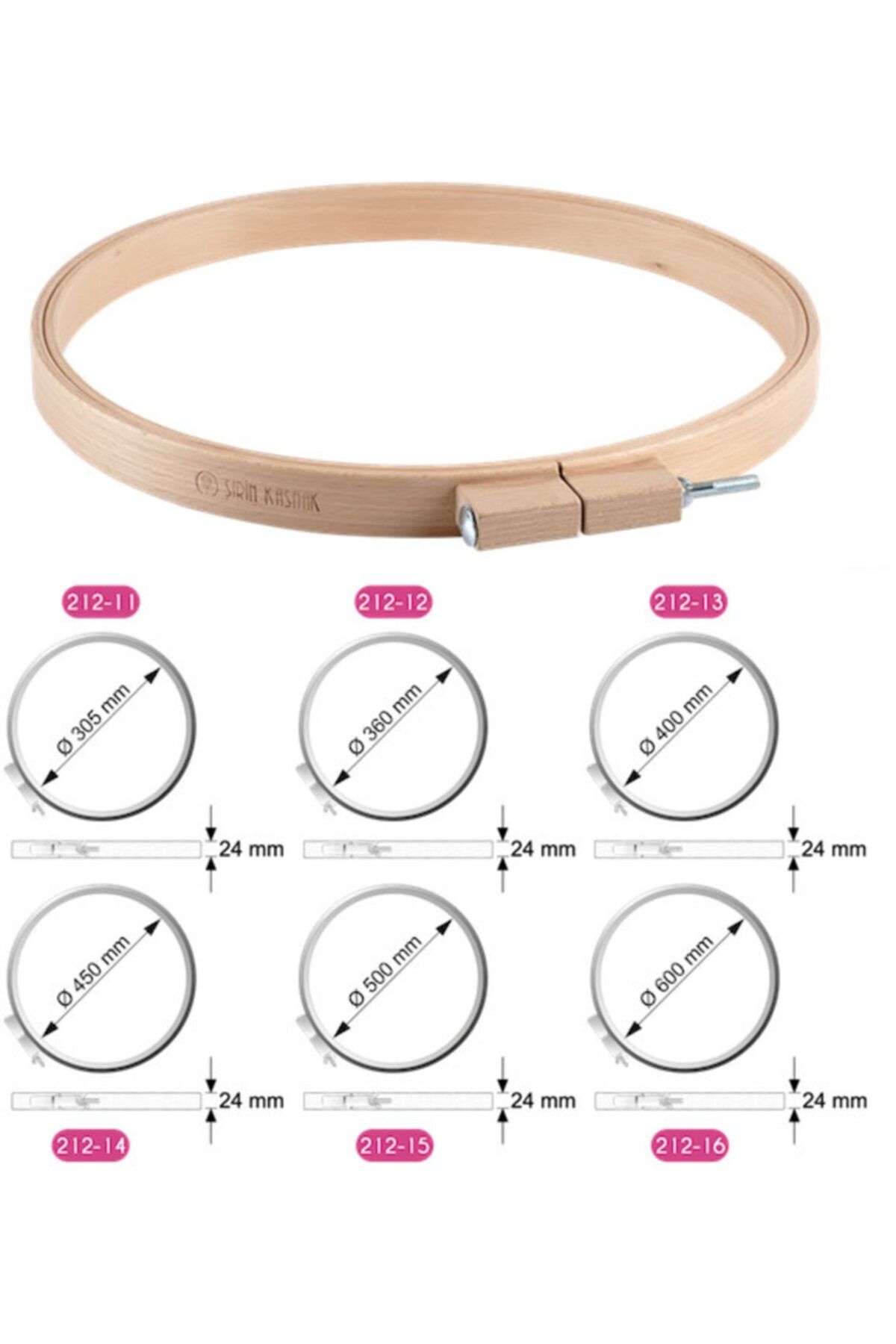 Prestij Boncuk Şirin Kasnak Vidalı Nakış Kasnağı 212-11 40,0cm