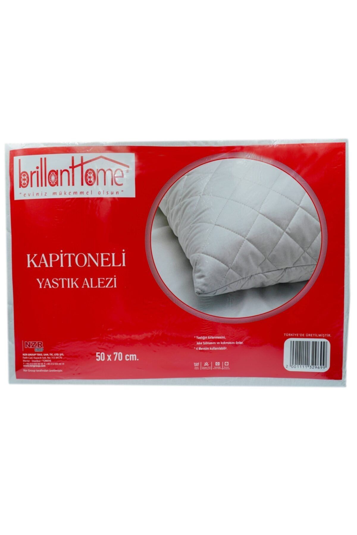 Brillant Home Beyaz Tek Kişilik Kapitoneli Yastık Alezi