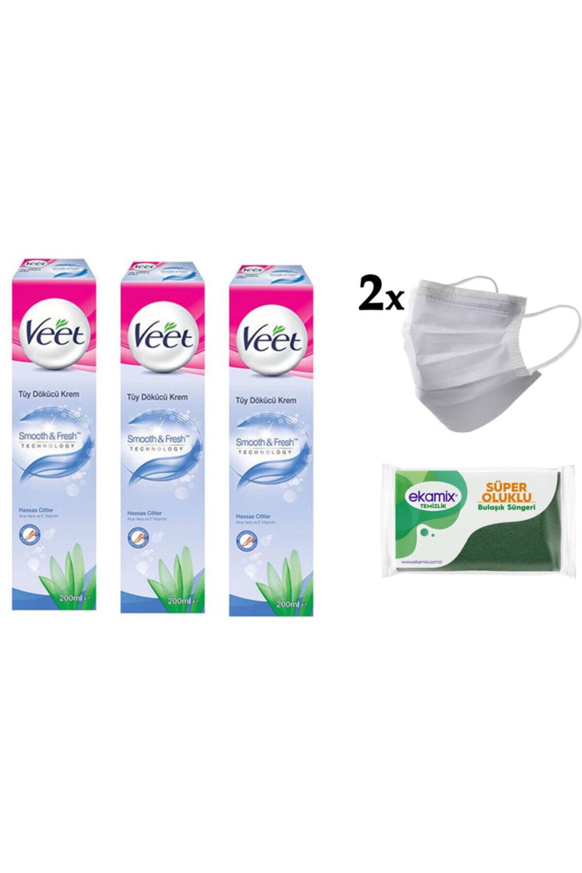 Veet Hassas Ciltler Tüy Dökücü Krem 3 Adet