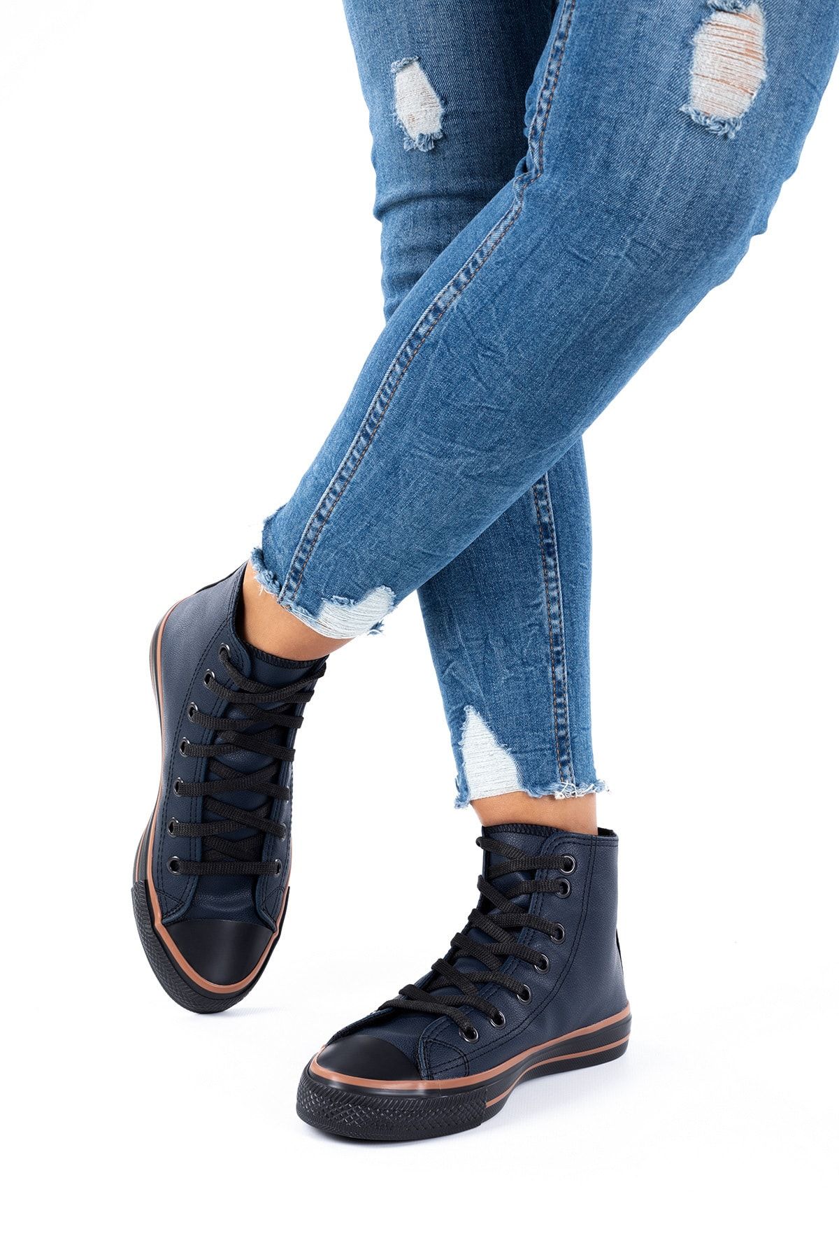 ESPARDİLE Unisex Cilt Uzun Spor Ayakkabı Lacivert