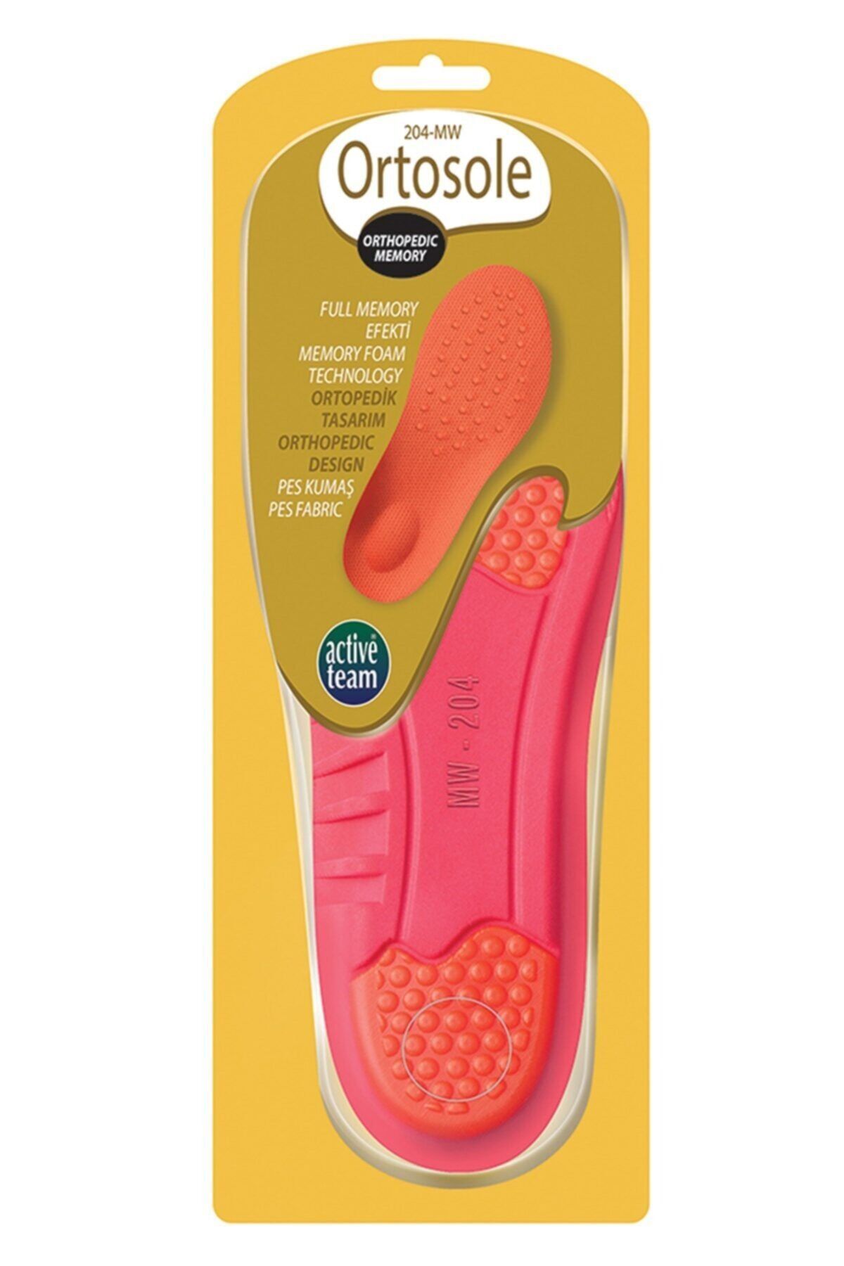 Ortosole Ortopedik Memory Foam Ayakkabı Tabanlığı, Natural Kemer Destekli Tabanlık - Kadın