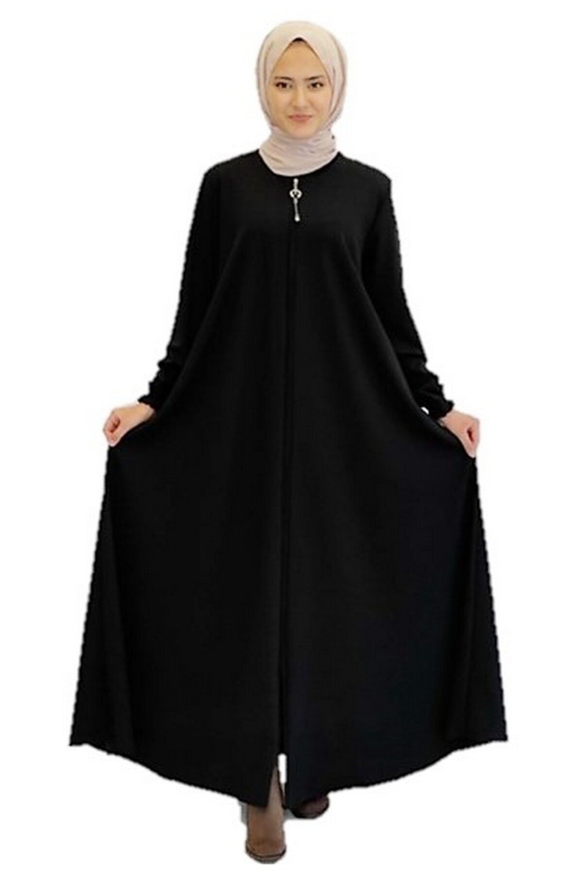 ESRANUR Mevlana Kışlık Ferace Siyah