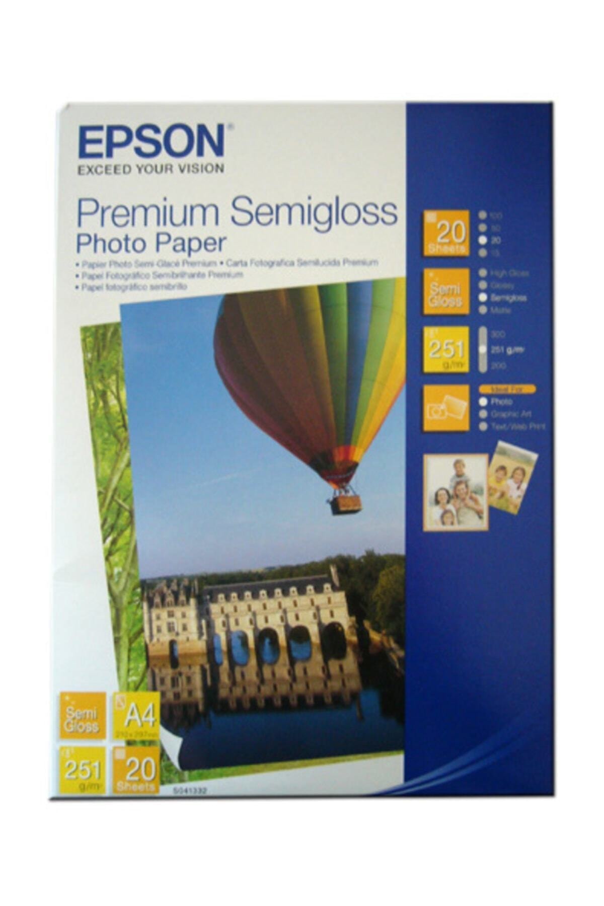 EPSON A4 Premıum Semıgloss 251gr 20li Photo Paper
