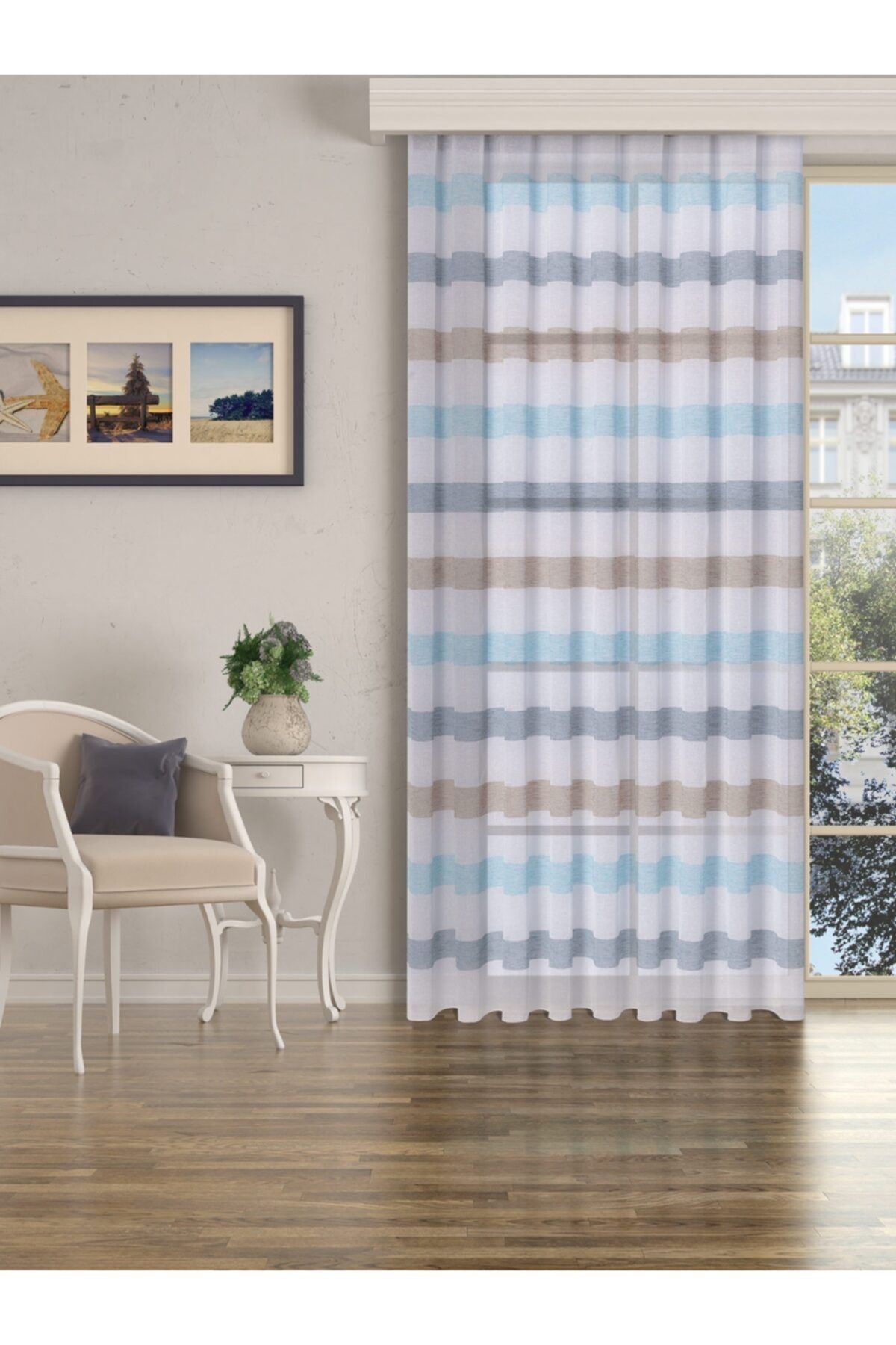 Demor Home Özel Raporlu Ekstrafor Büzgülü Tül Perde