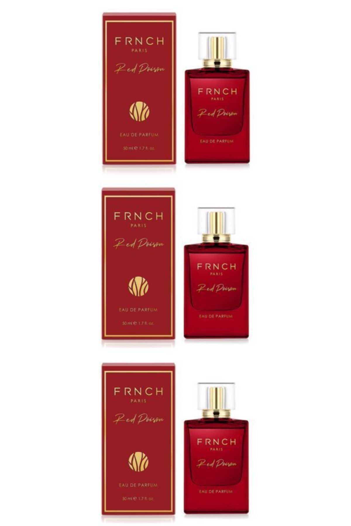 FRNCH Red Poison 50 Ml Edp Kadın Parfümü 3 Adet