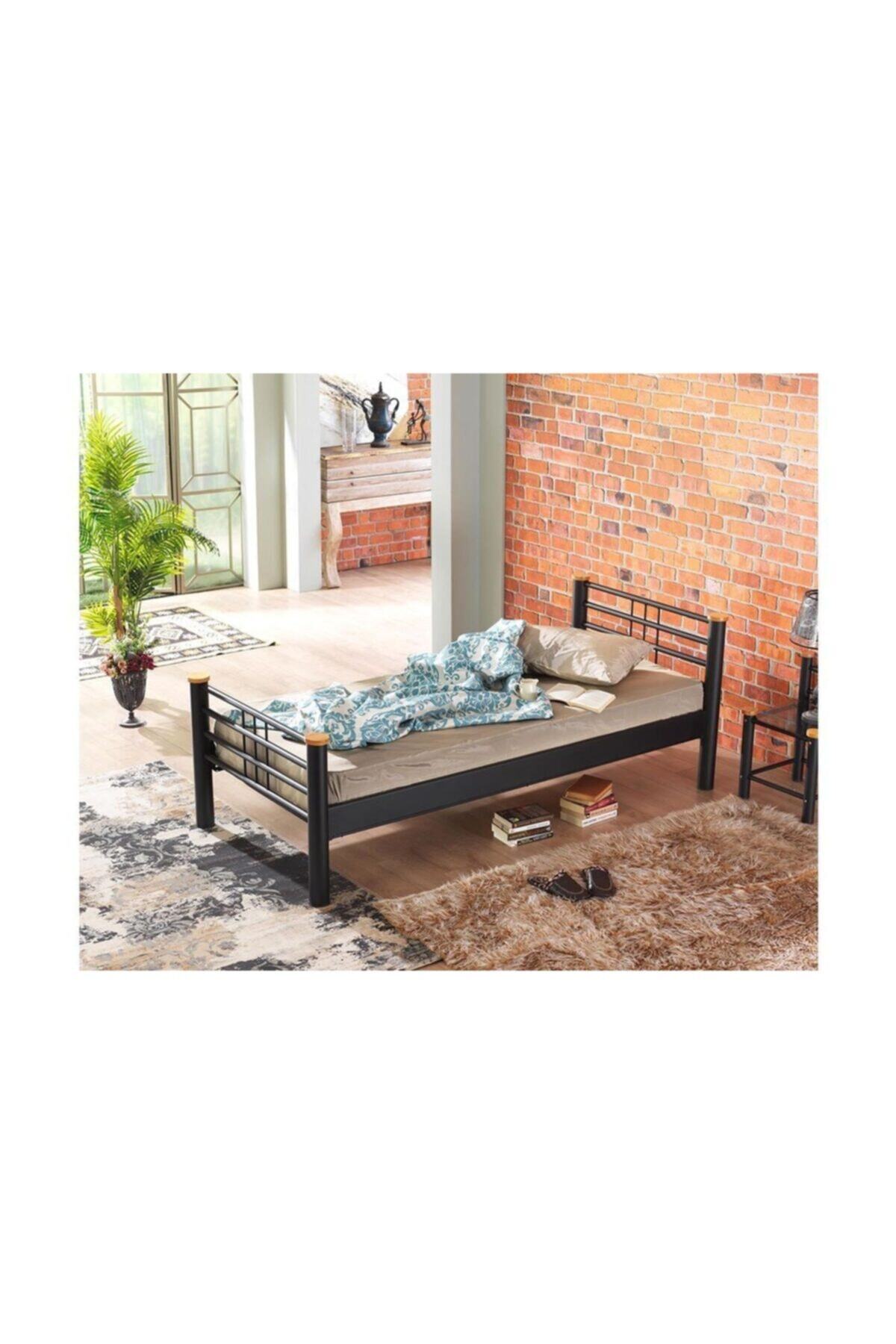 Vivense Unimet Kappis Tek Kişilik Metal Karyola Siyah 90x200