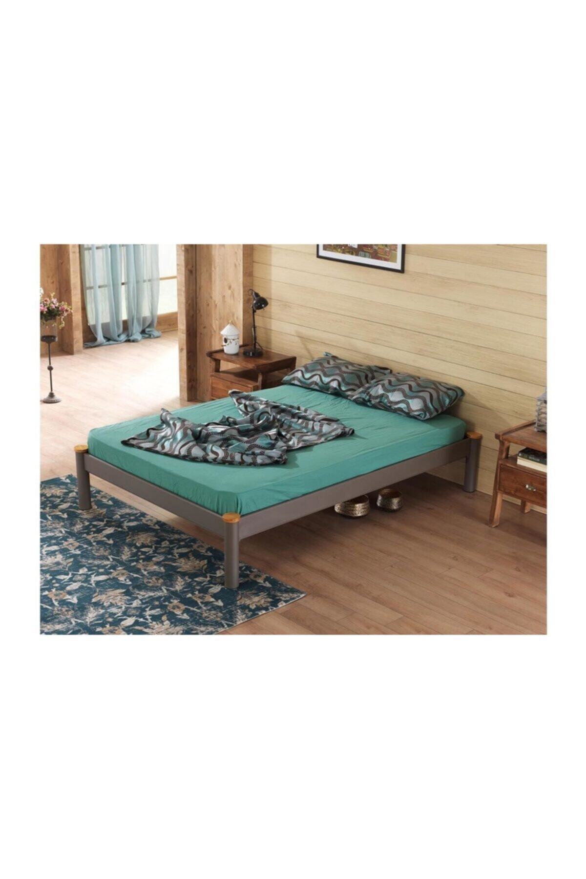 Vivense Unimet Lulis Çift Kişilik Metal Karyola Kahverengi 140x200