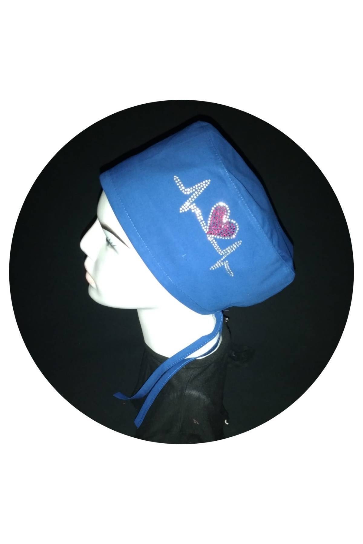 DODO BONE Taş Işlemeli Cerrahi Bone , Medikal Saç Bonesi , Doktorlar , Diş Hekimleri , Hemşireler , Mavi