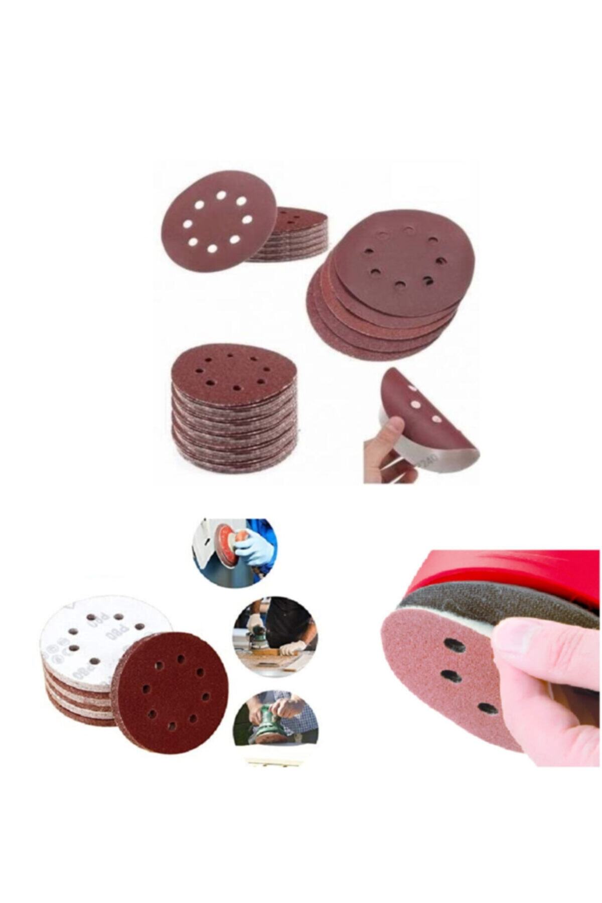 NiPower Ahşap Delikli Cırt Zımpara Kağıdı 125 Mm 220 Kum Paket 10 Adet