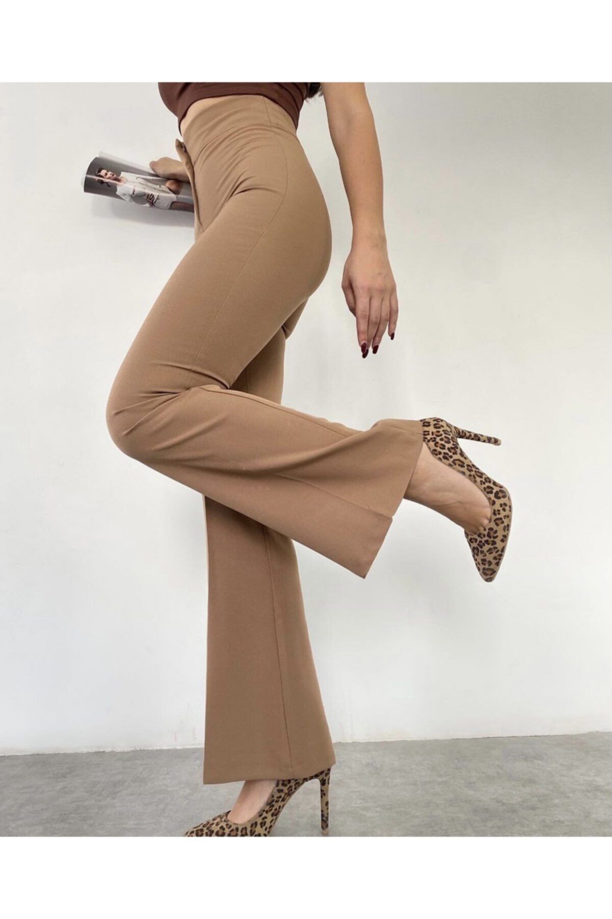 GİYELLA Ispanyol Paça Pantalon