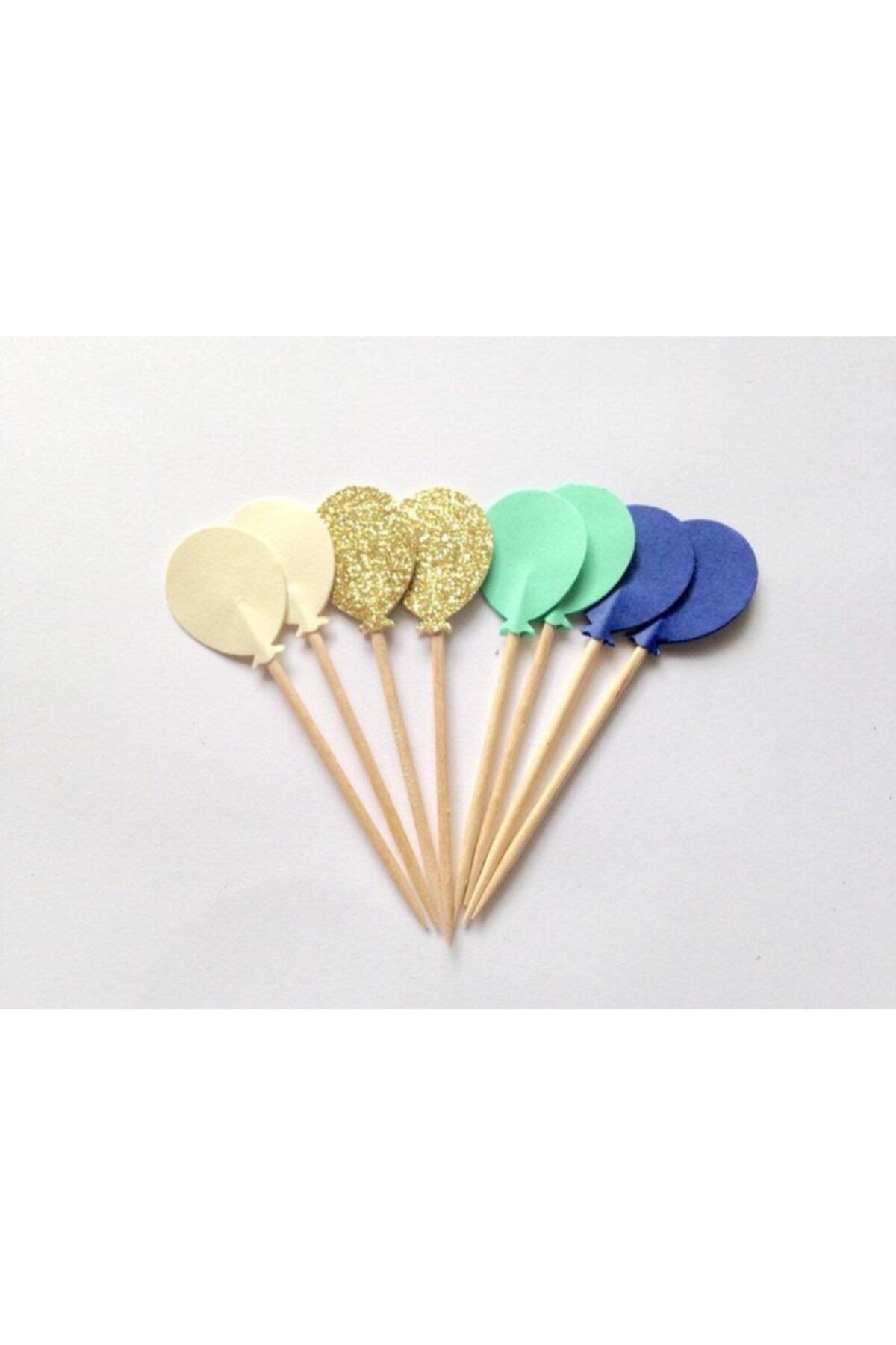 Colorofstory 8'li Balon Temalı Cupcake Çubuğu