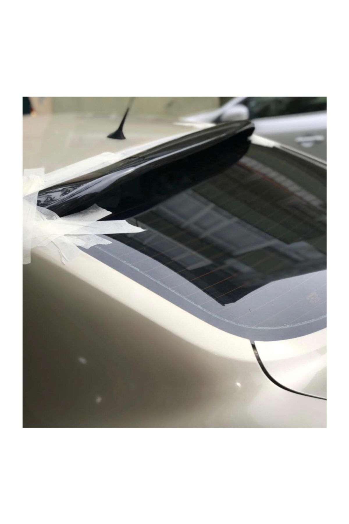 BLUEOTO Renault Megane 2 Hb Arka Cam Üstü Rüzgarlık Spoiler 2003 - 2009 Plastik Siyah Renk