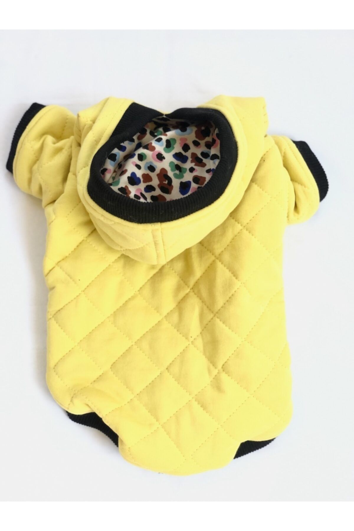 Miss Daisy Pet Boutique Sarı Kapitone Kapüşonlu Sweatshirt