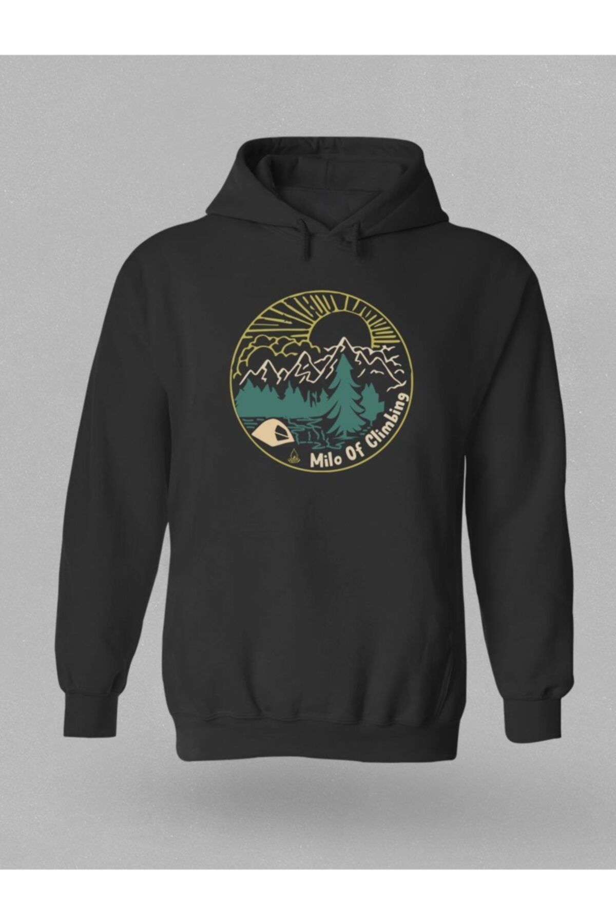Milo Of Climbing Dovera Kamp Temalı Baskılı Kapüşonlu Sweatshirt-b