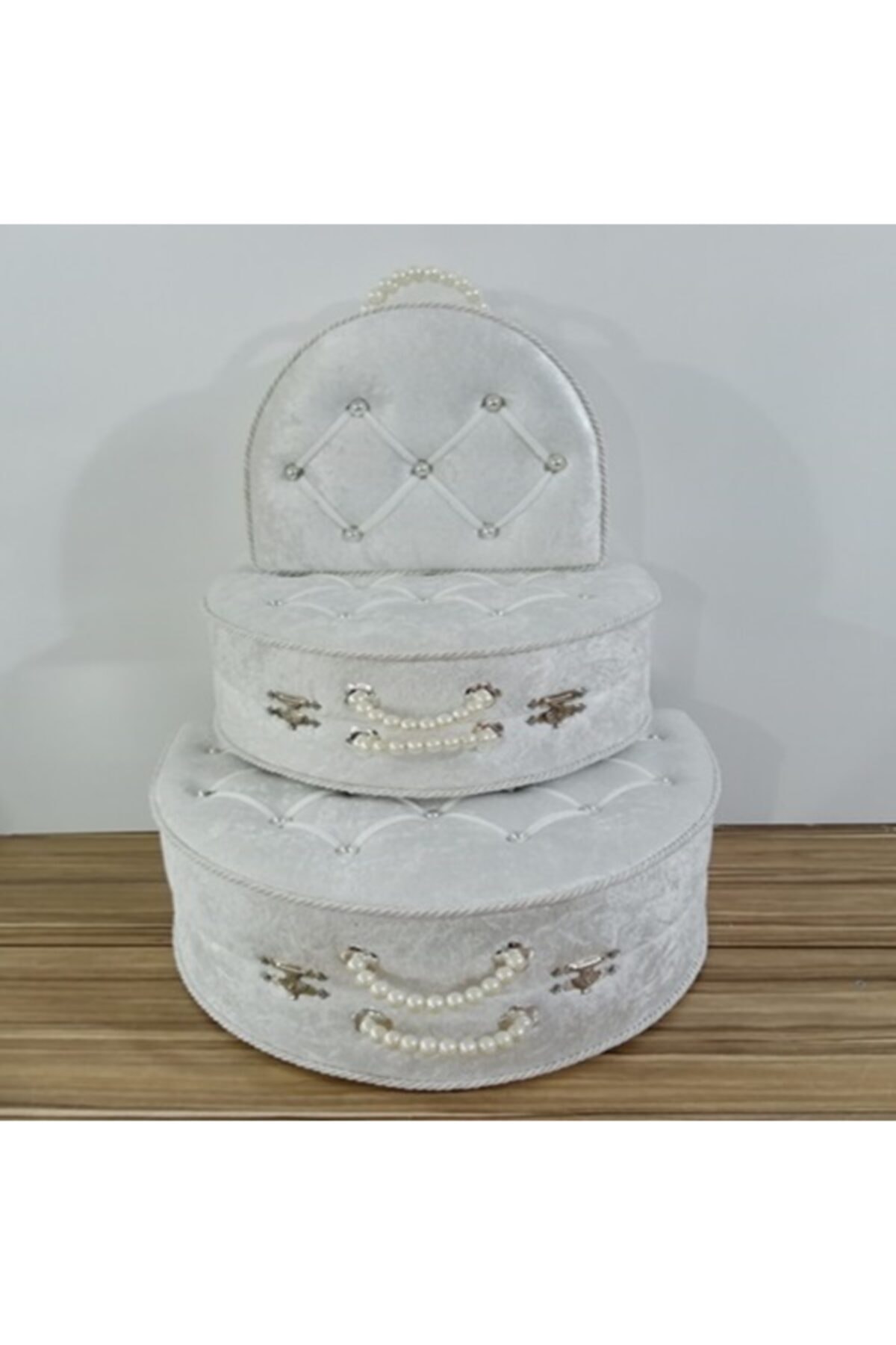 Sonem Çeyiz Söz Nişan Bohça Gelin Düğün Damat Çeyiz Sandık 3lü D Çanta 0582b