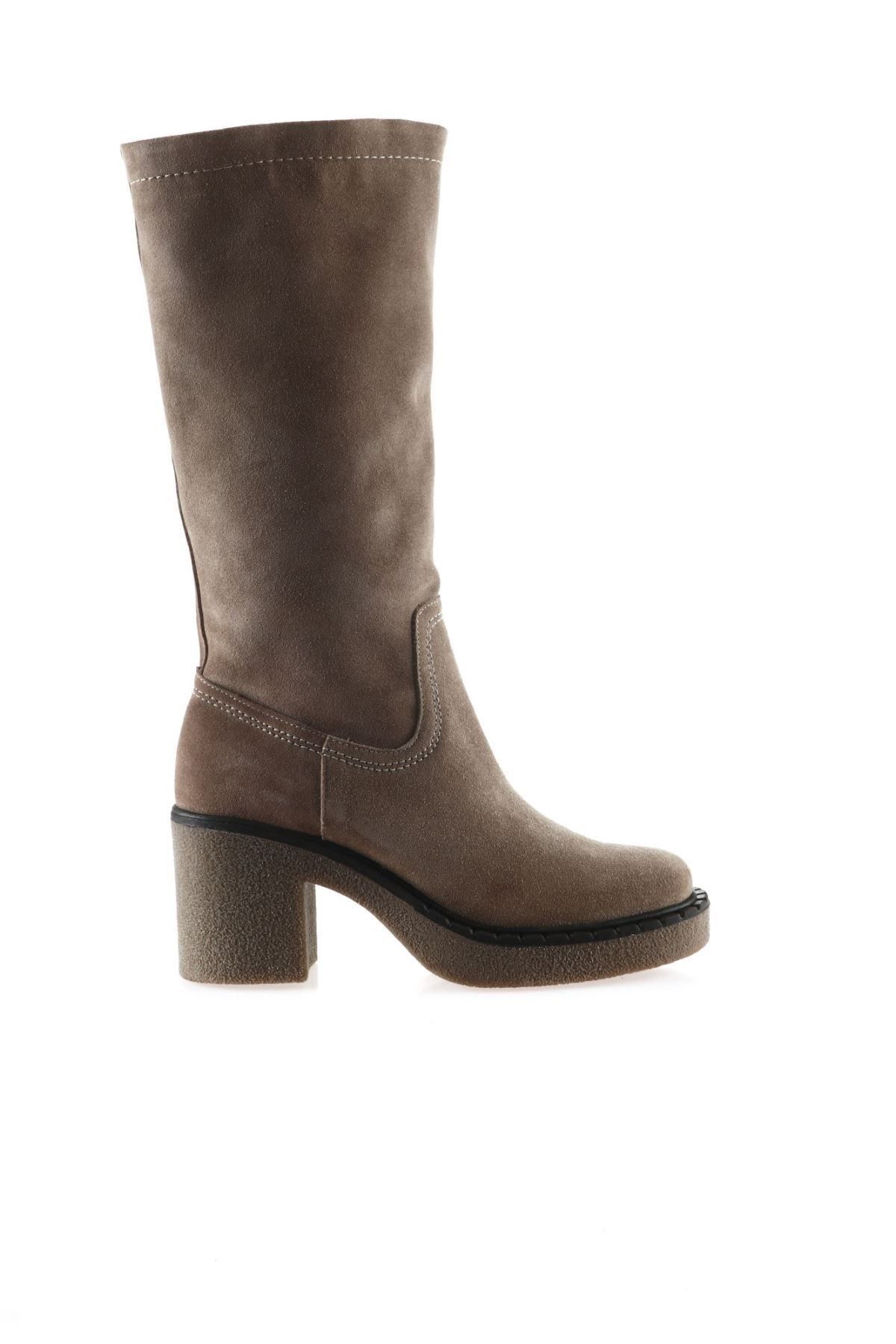 Bueno Shoes Bueno Vizon Süet Kadın Topuklu Çizme