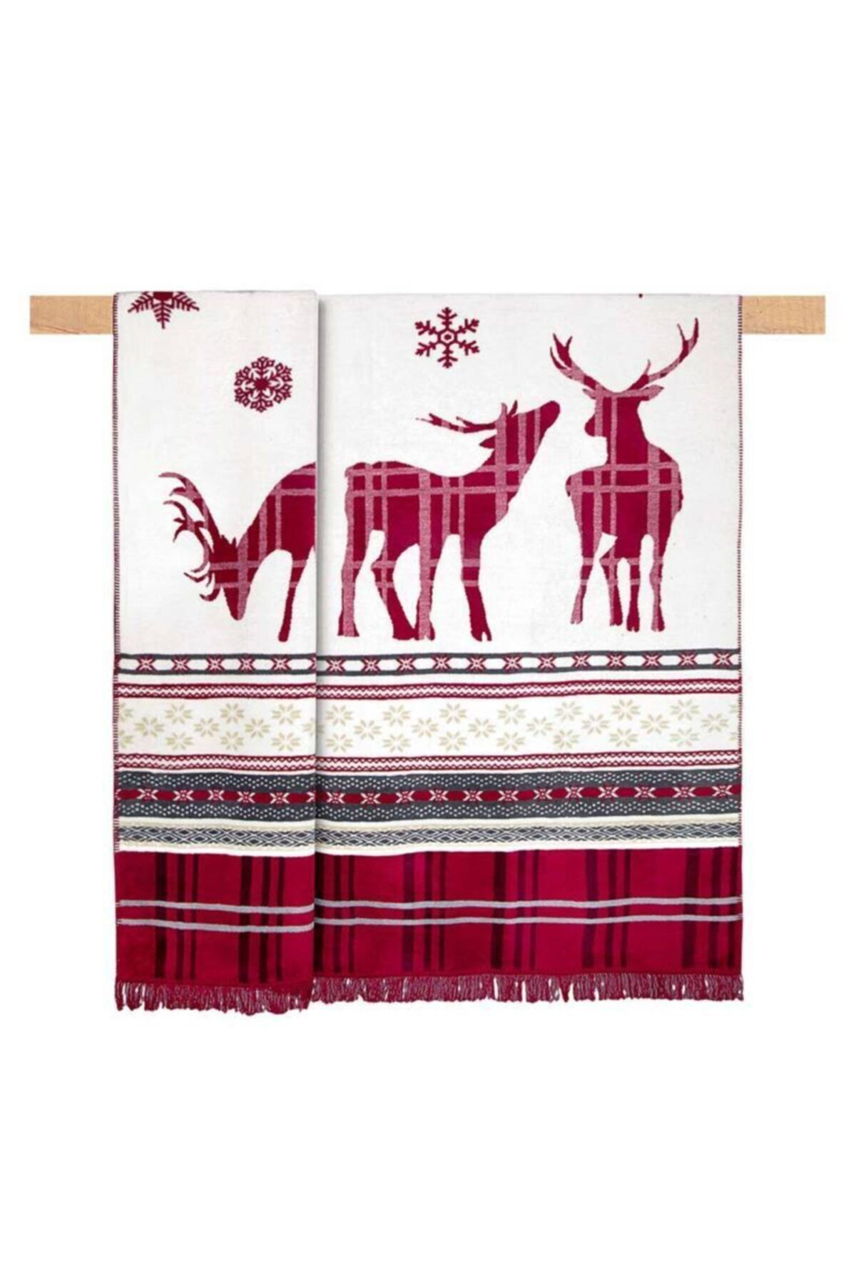 Arya Home Yeni Yıl Winter %100 Pamuk Tek Kişilik Battaniye (150x200 cm)