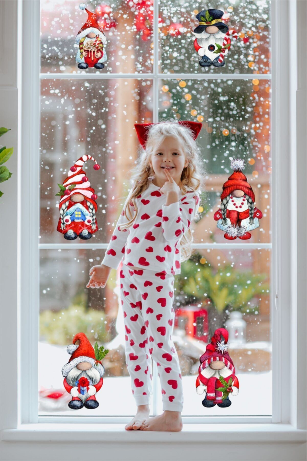 Koala Mood Yılbaşı Süsleri Cüce Noel Baba Yeni Yıl Bebek Ve Çocuk Odası Dekoratif Çıkartma Sticker Yeni Yıl
