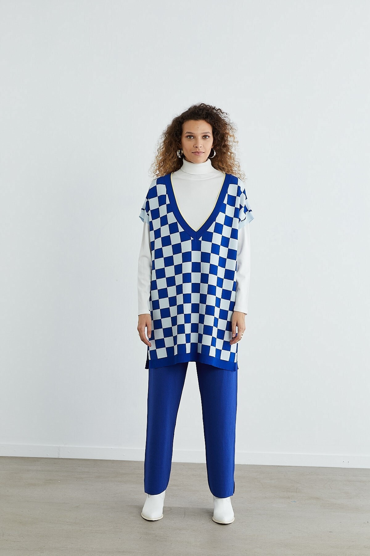 NİQOZZA TRİKO Aquila Merserize Süveter Saks-buz Mavi