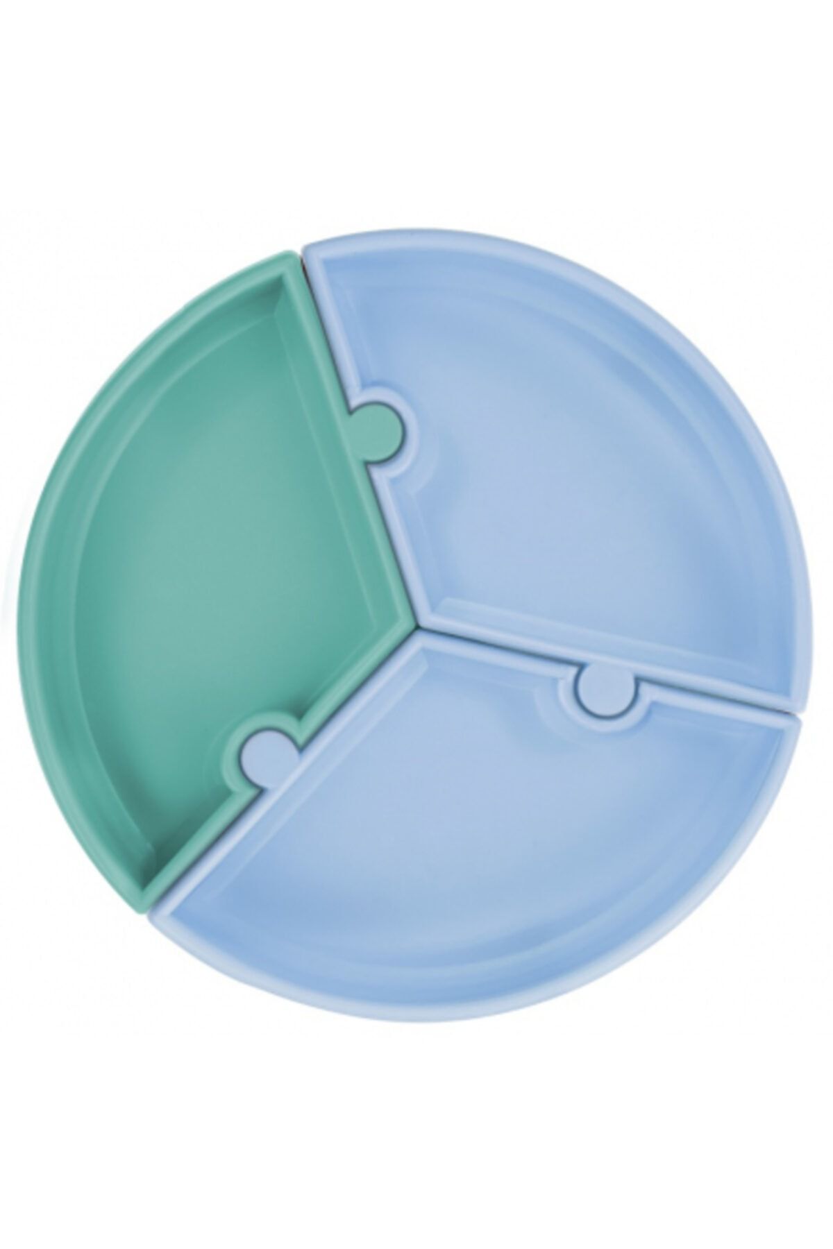 Oioi Silikon Puzzle Tabak- Mineral Blue/aqua Green