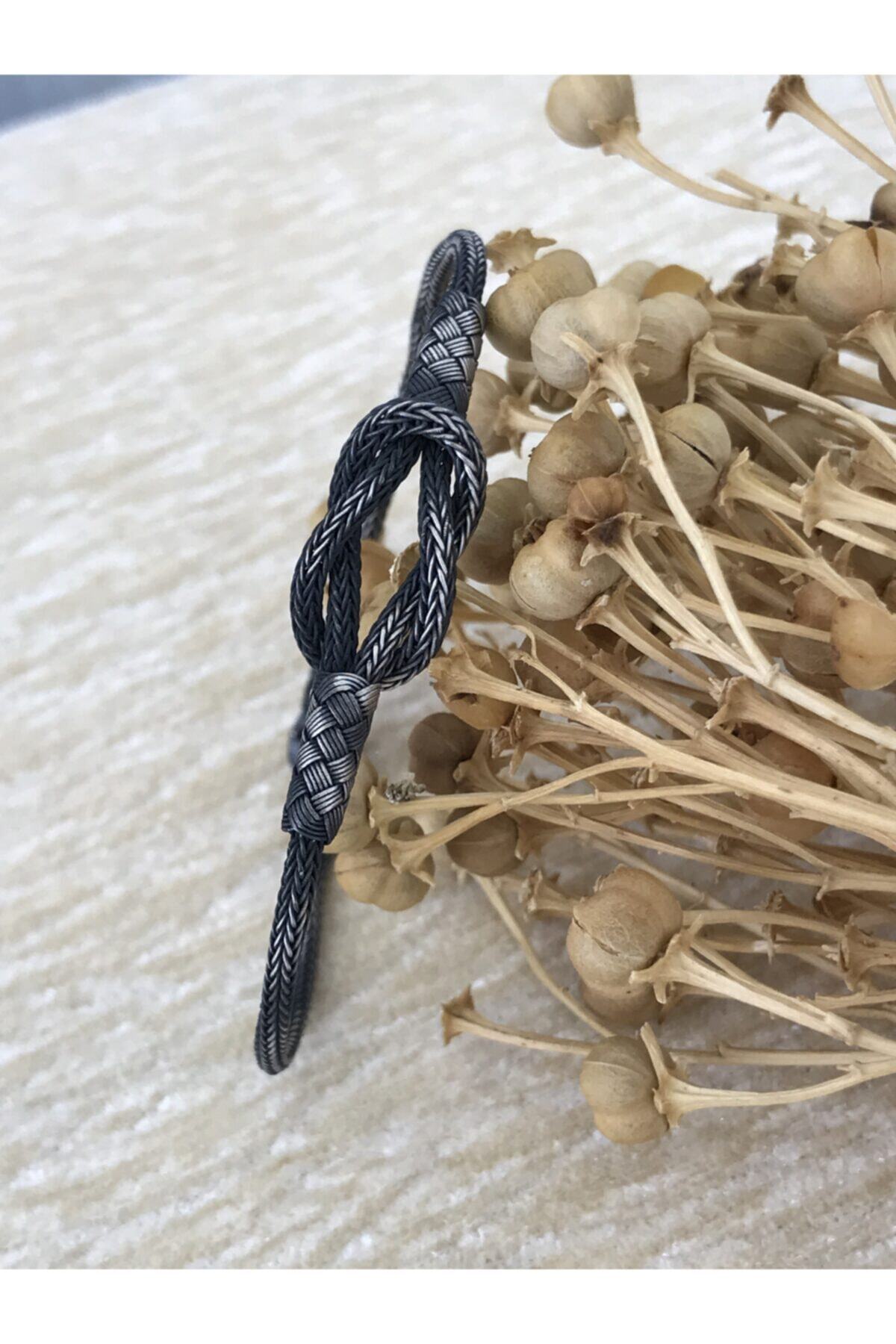 Sultan Telkari Aşk Düğümü Model 1000 Ayar Kazaziye Gümüş Unisex Bileklik