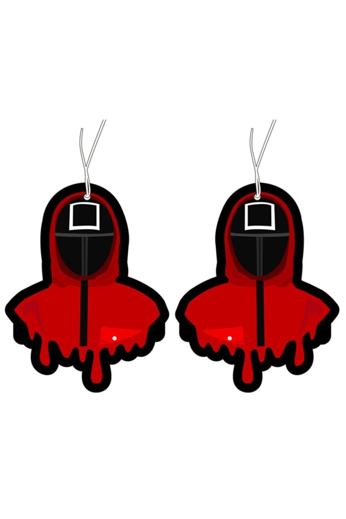 Mad Accessories - Squid Game Maske Tasarımlı Parfüm Esanslı Baskılı Asma Ayna Oto Araç Kokusu