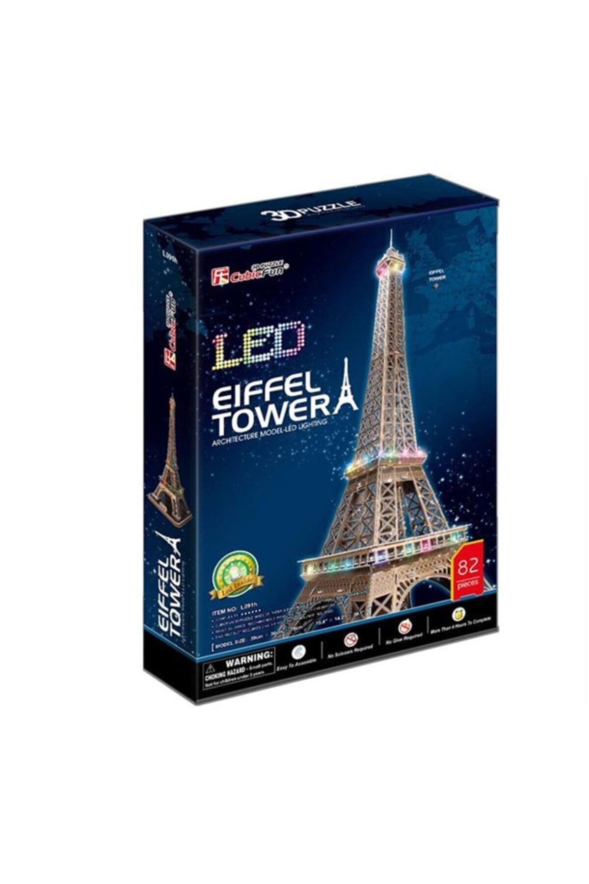 NECO TOYS L091h Eyfel Kulesi Led Işıklı 82 Parça 3 Boyutlu Puzzle