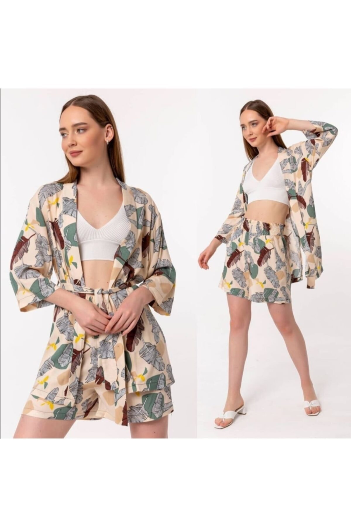 navybluebyaliodabas 21y230-001 Kadın Kimono Takım