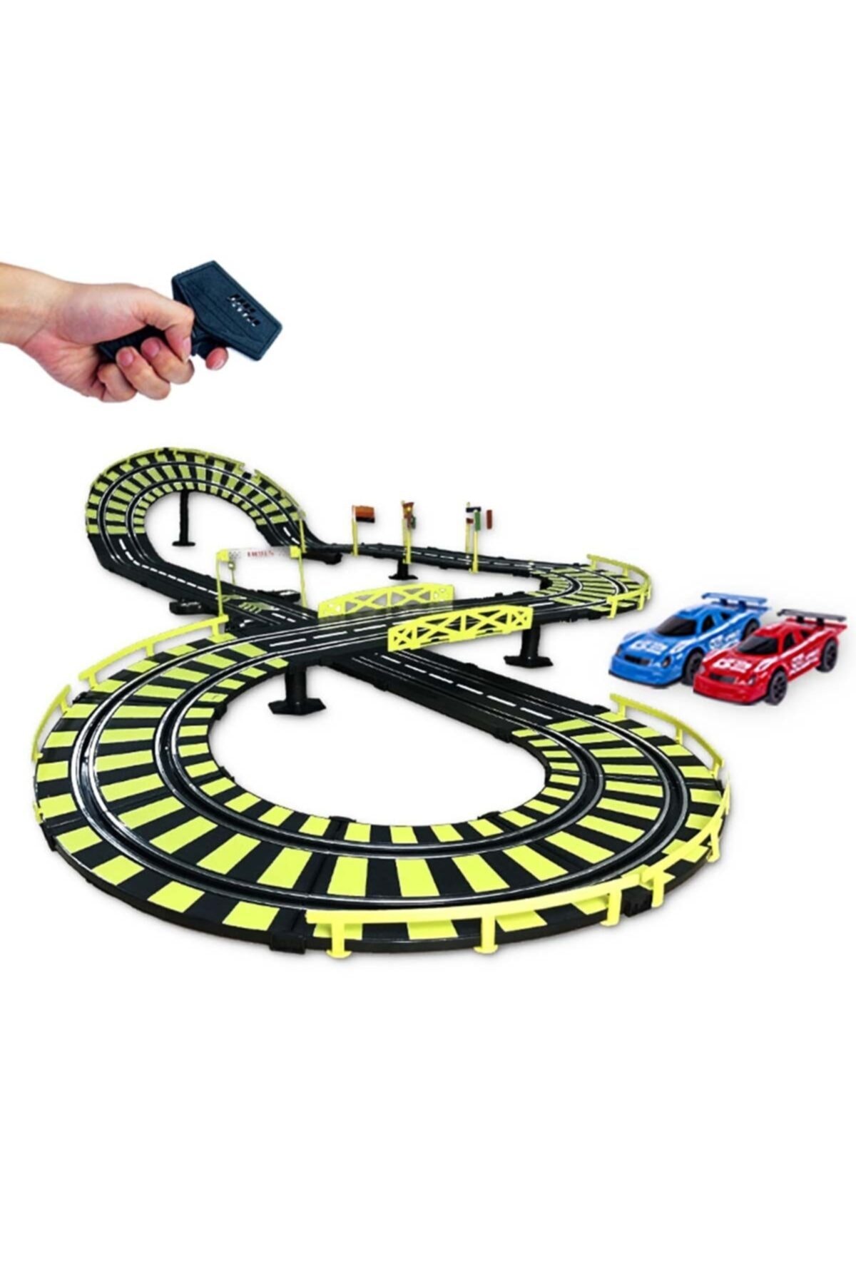Burnis Toy Road Racing Kumandalı Elektrikli Araba Yarış Seti Oyuncak