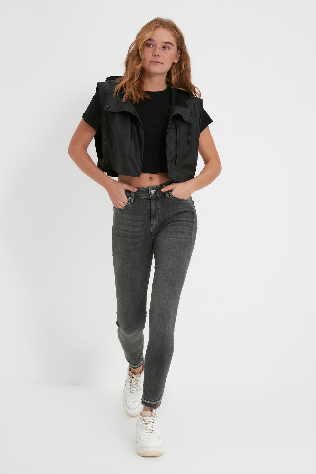 TRENDYOLMİLLA Mavi Yüksek Bel Skinny Jeans TWOAW22JE1564