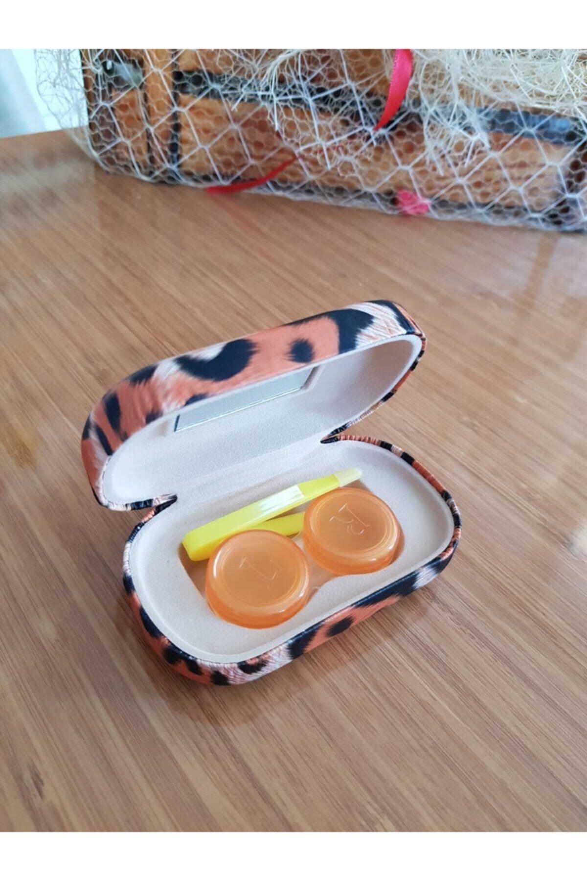 RENKLI LENS KABI Aynalı Lens Kabı Turuncu