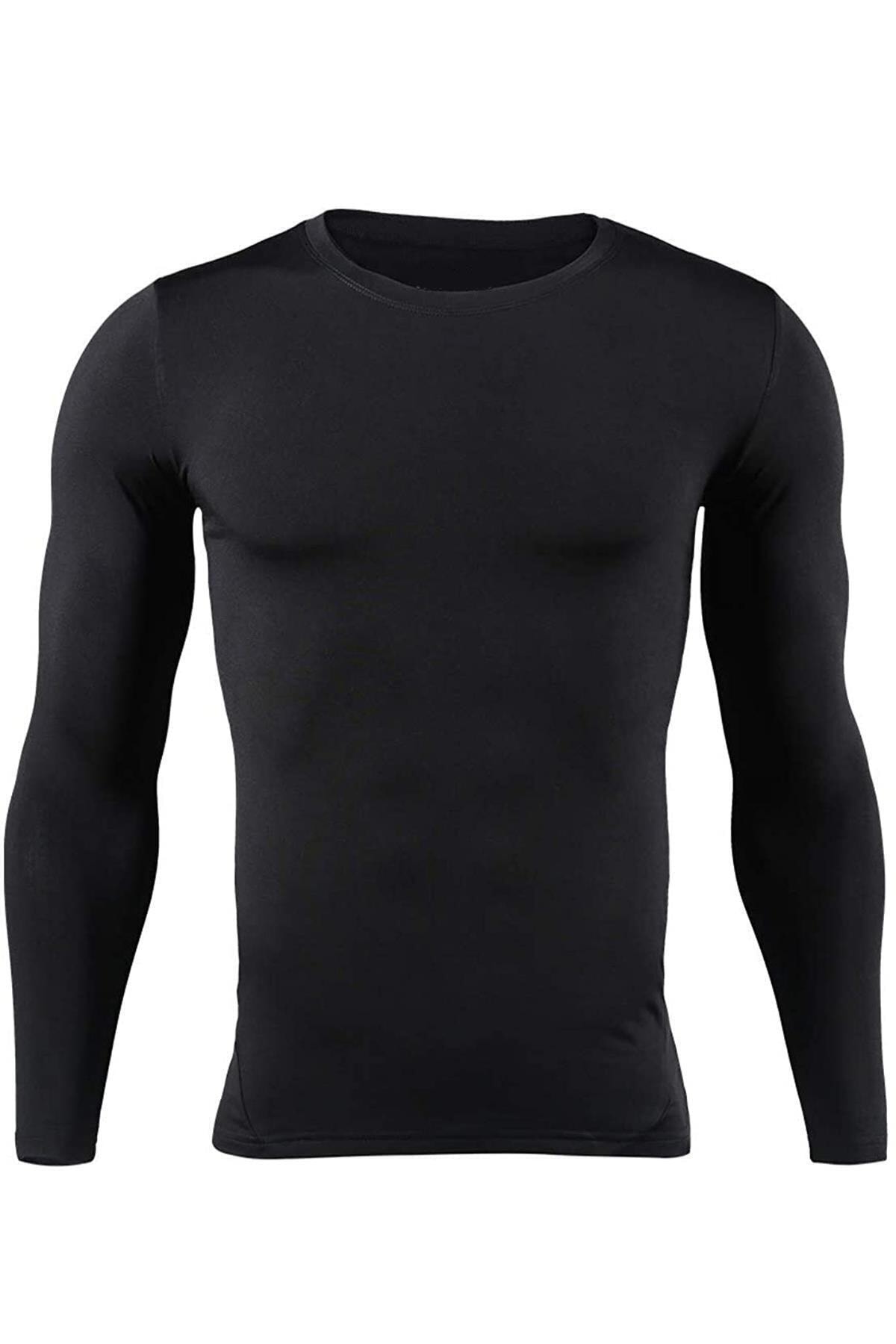 DERTEX 355 Uzun Kol Erkek Siyah Thermal Üst
