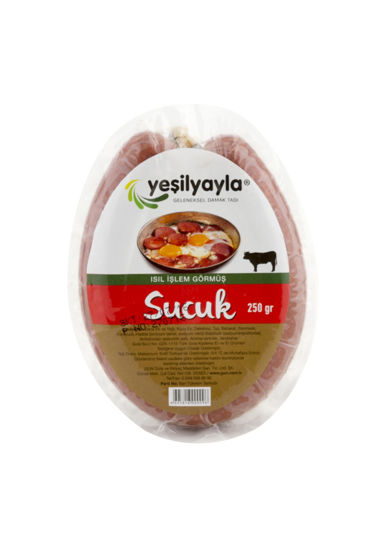 YEŞİLYAYLA Gel.vak.sucuk 250 Gr Adet
