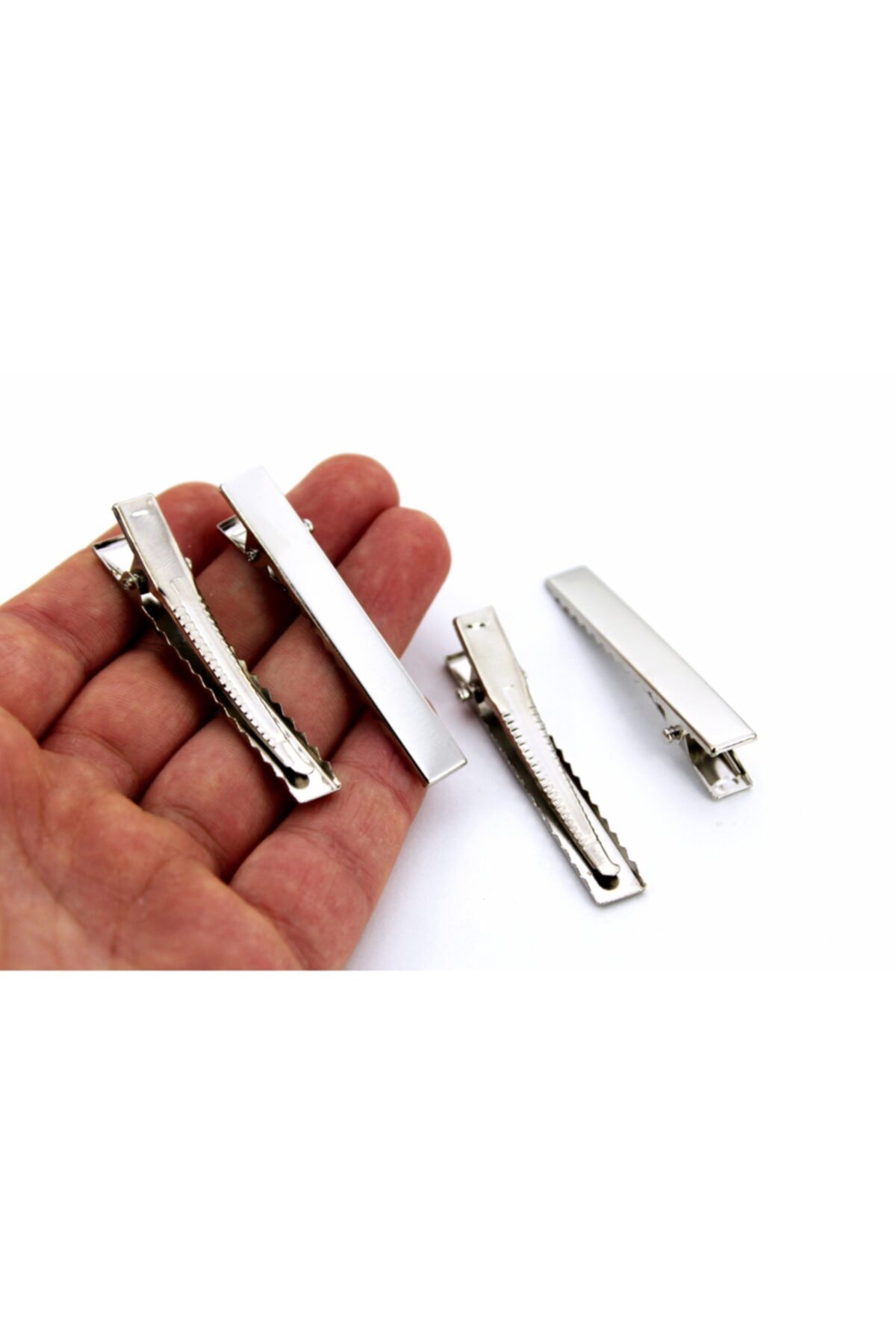YF STORE 10 Adet - 5.5 Cm Nikel Kaplama Maşa Toka, Pens Toka, Timsah Toka, Saç Tokası, 1.kalite, Yerli Üretim