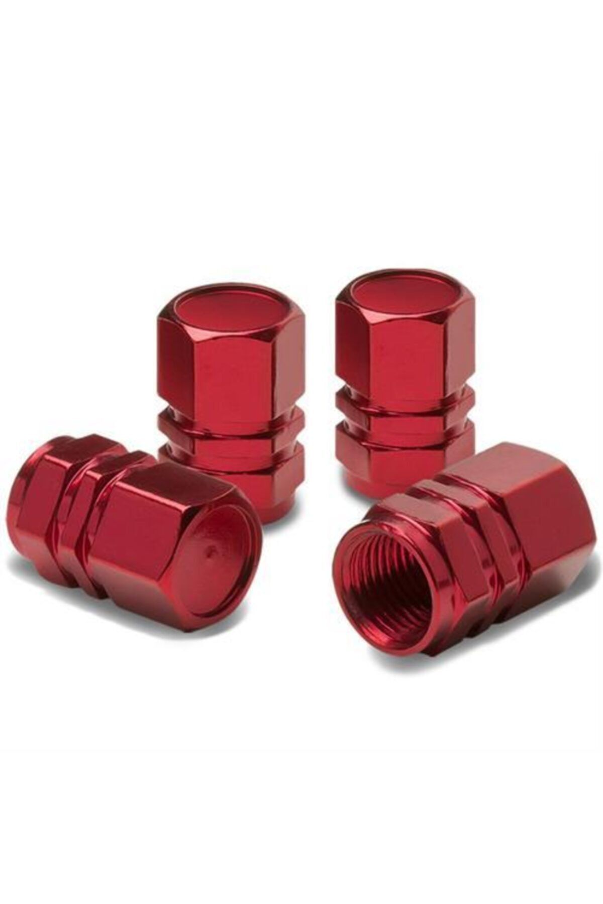 ModaCar Kırmızı Hexagon Sibop Kapağı Seti 6'lı Indirimli Paket 422147