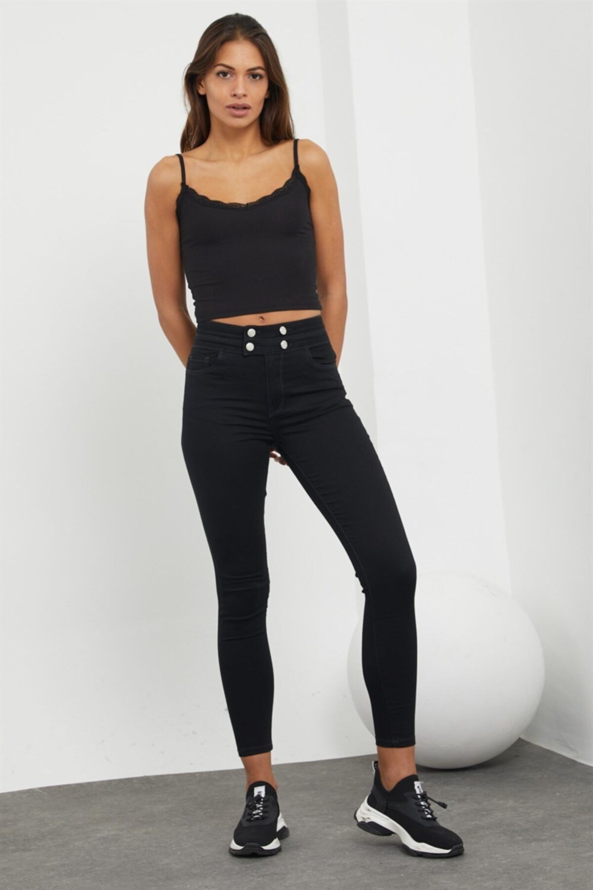 VENA Rosa Selectıon Naturel Black Denım Pantolon Naturel Black