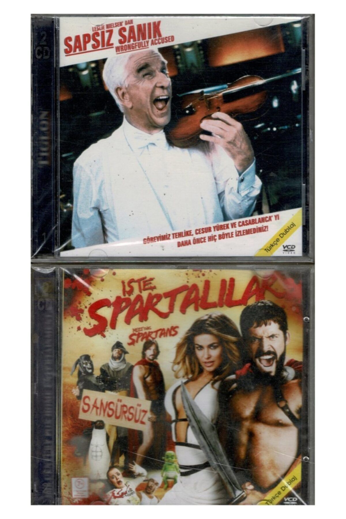 Gökçe Koleksiyon Sapsız Sanık (leslie Nielsen) / Işte Spartalılar - 2 Adet Vcd Film Vcd1272
